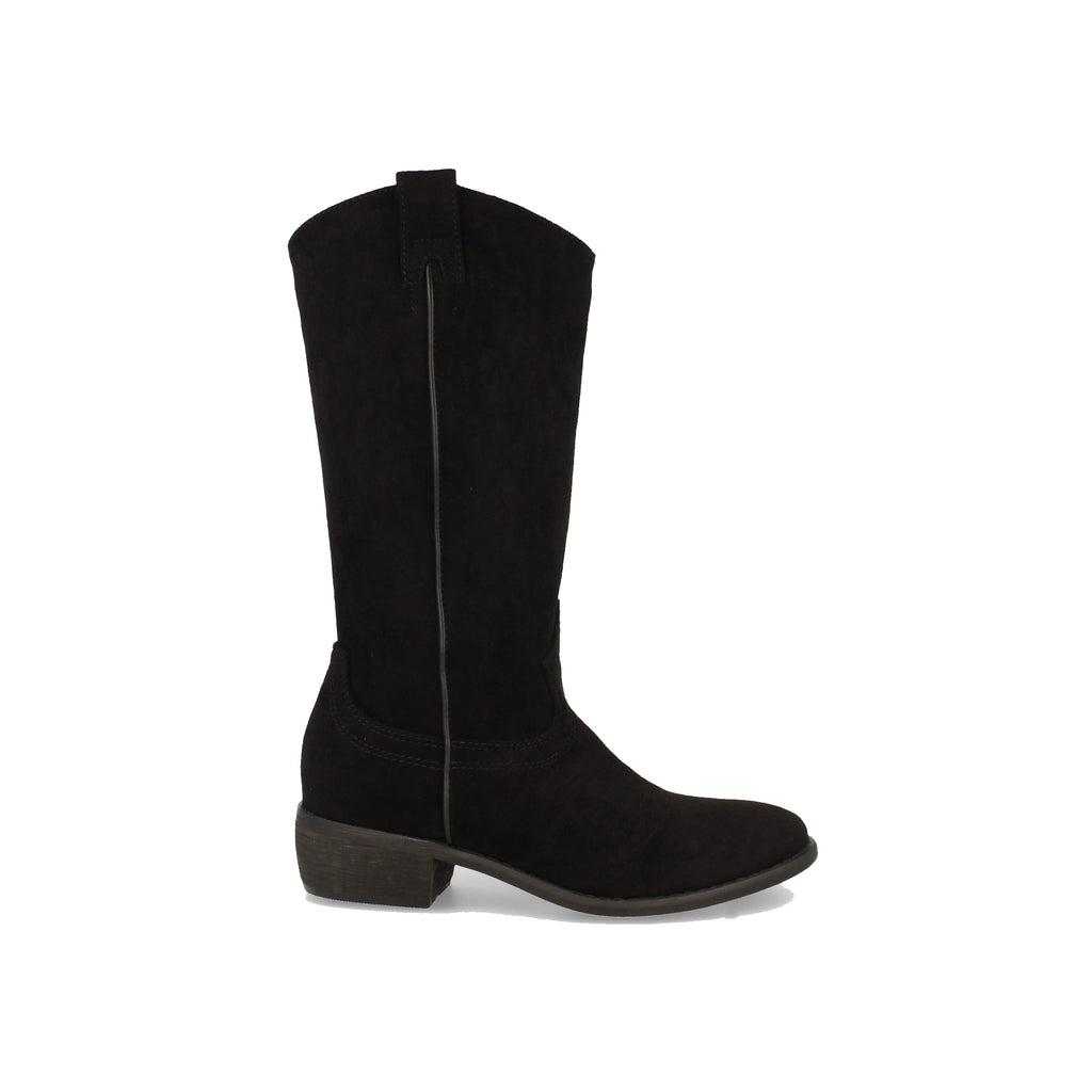 Bota de Tacón para Mujer Estilo Casual con Cremallera y Tira en la Caña