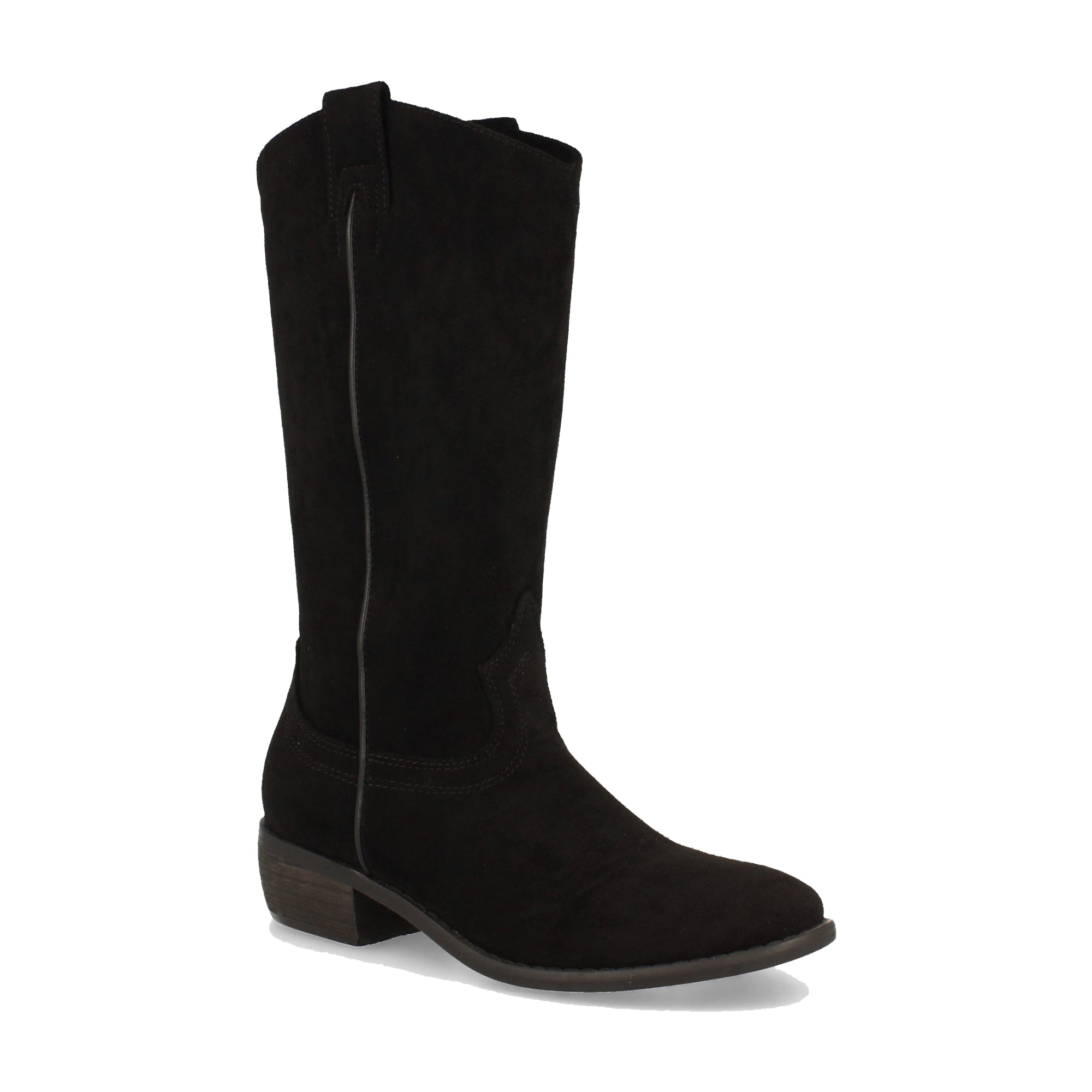 Bota de Tacón para Mujer Estilo Casual con Cremallera y Tira en la Caña