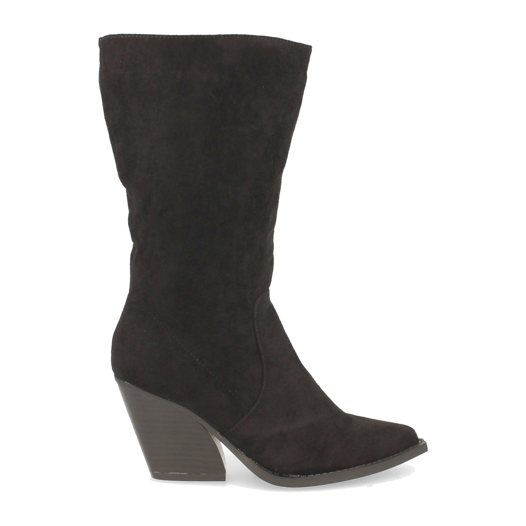 Bota de Tacón Cubano para Mujer Cómoda con Punta Fina y Cremallera