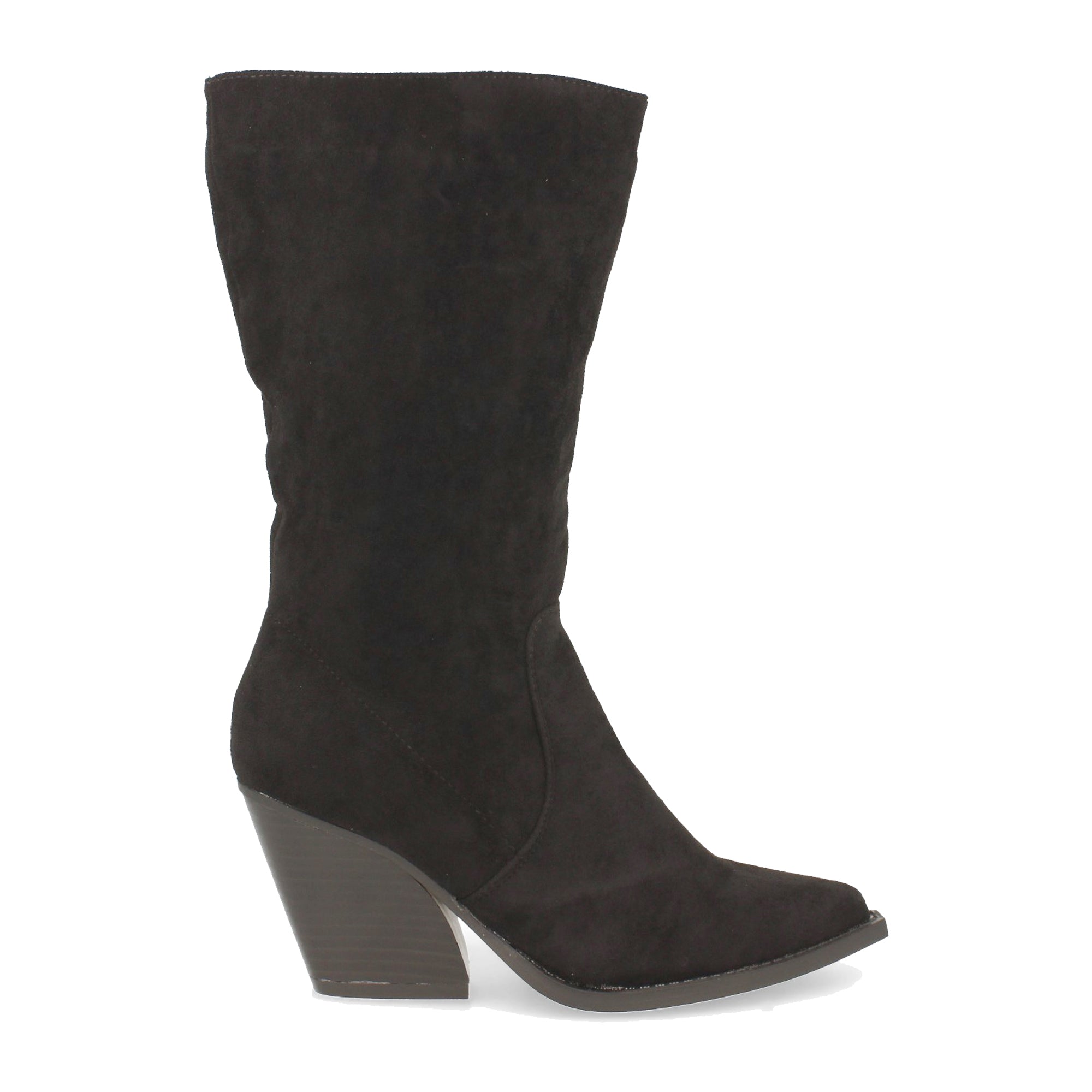 Bota de Tacón Cubano para Mujer Cómoda con Punta Fina y Cremallera
