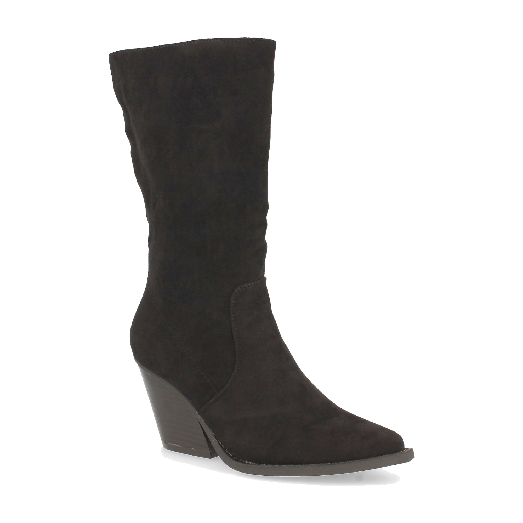 Bota de Tacón Cubano para Mujer Cómoda con Punta Fina y Cremallera