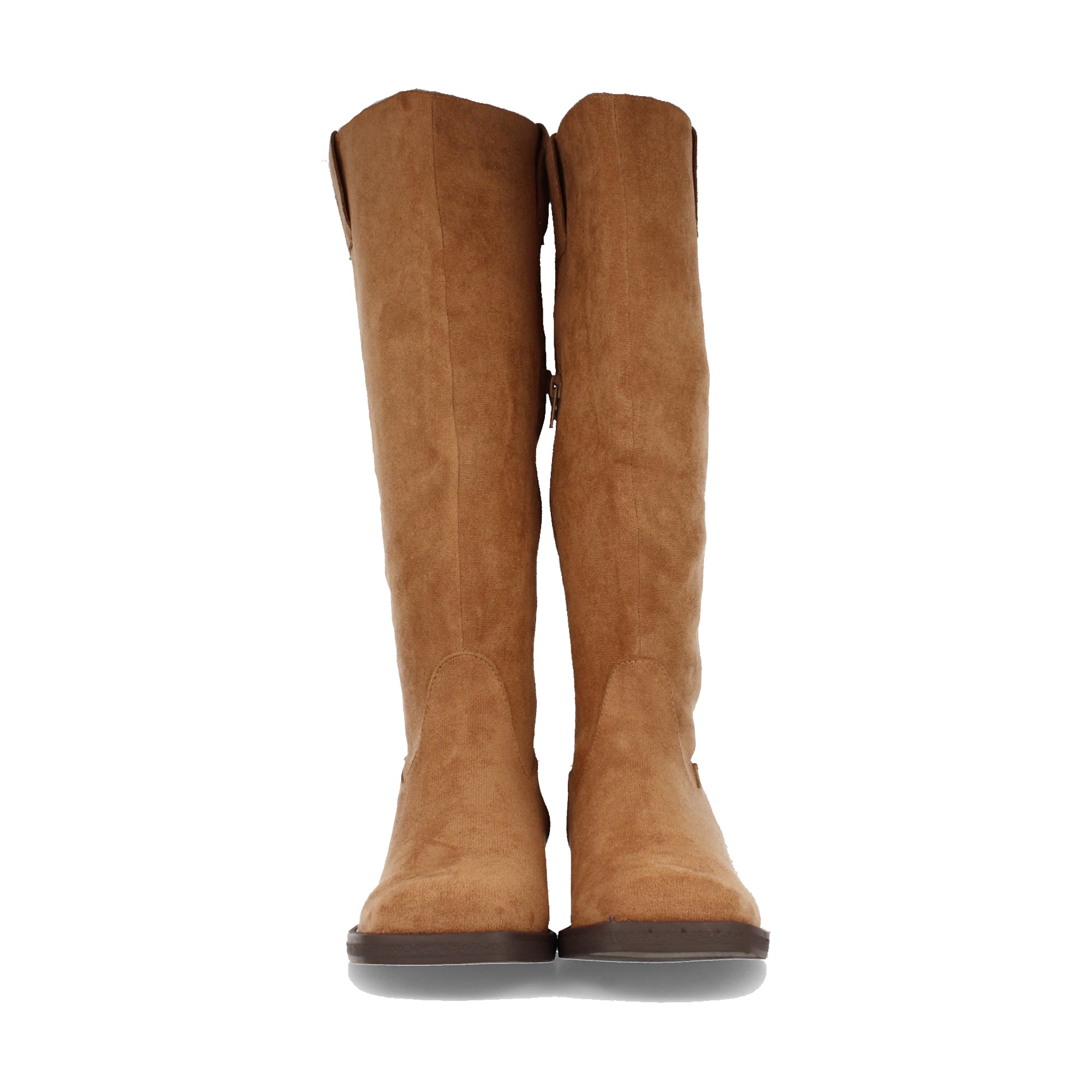 Bota Plana para Mujer Cómoda Estilo Casual con Estampado Liso y Cremallera