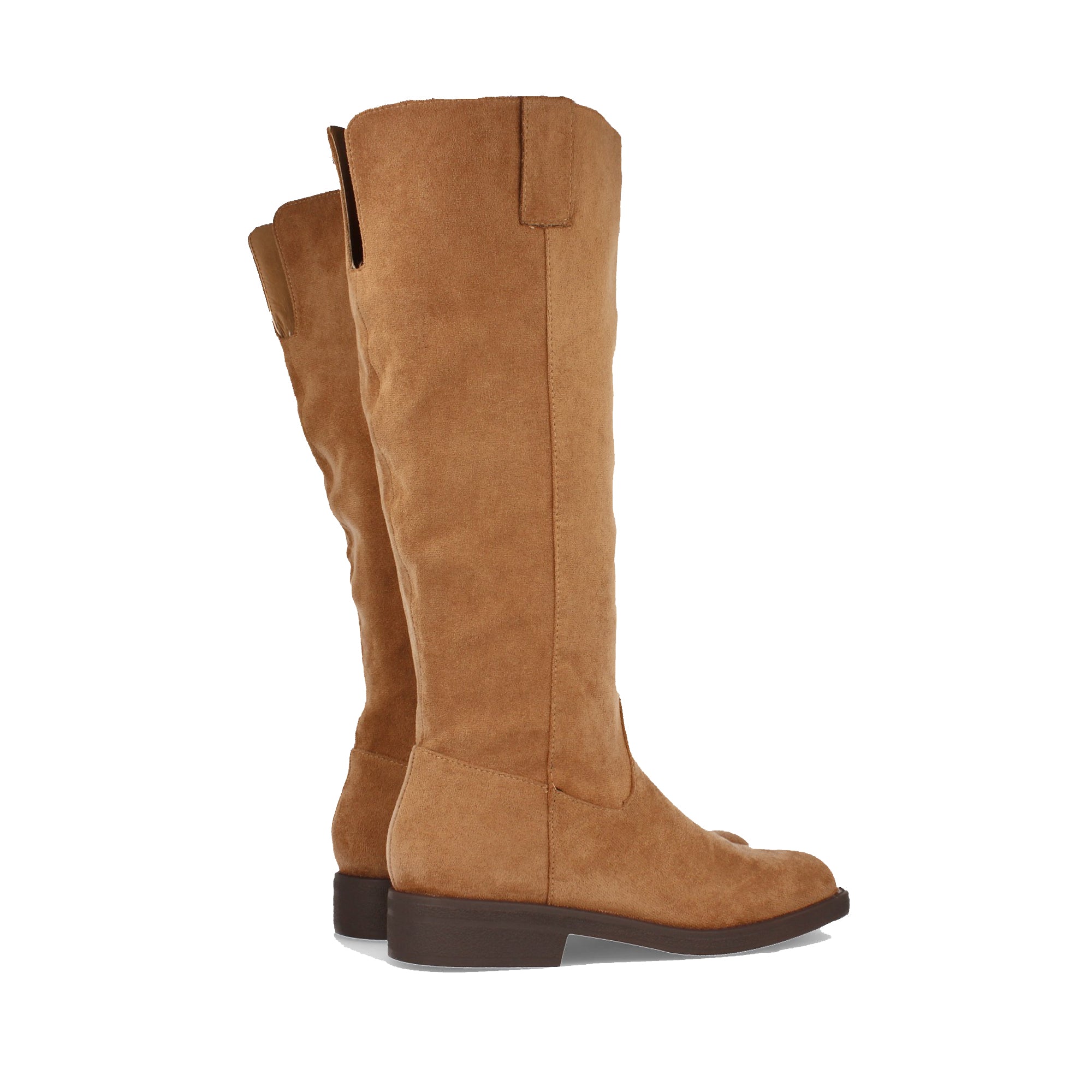 Bota Plana para Mujer Cómoda Estilo Casual con Estampado Liso y Cremallera
