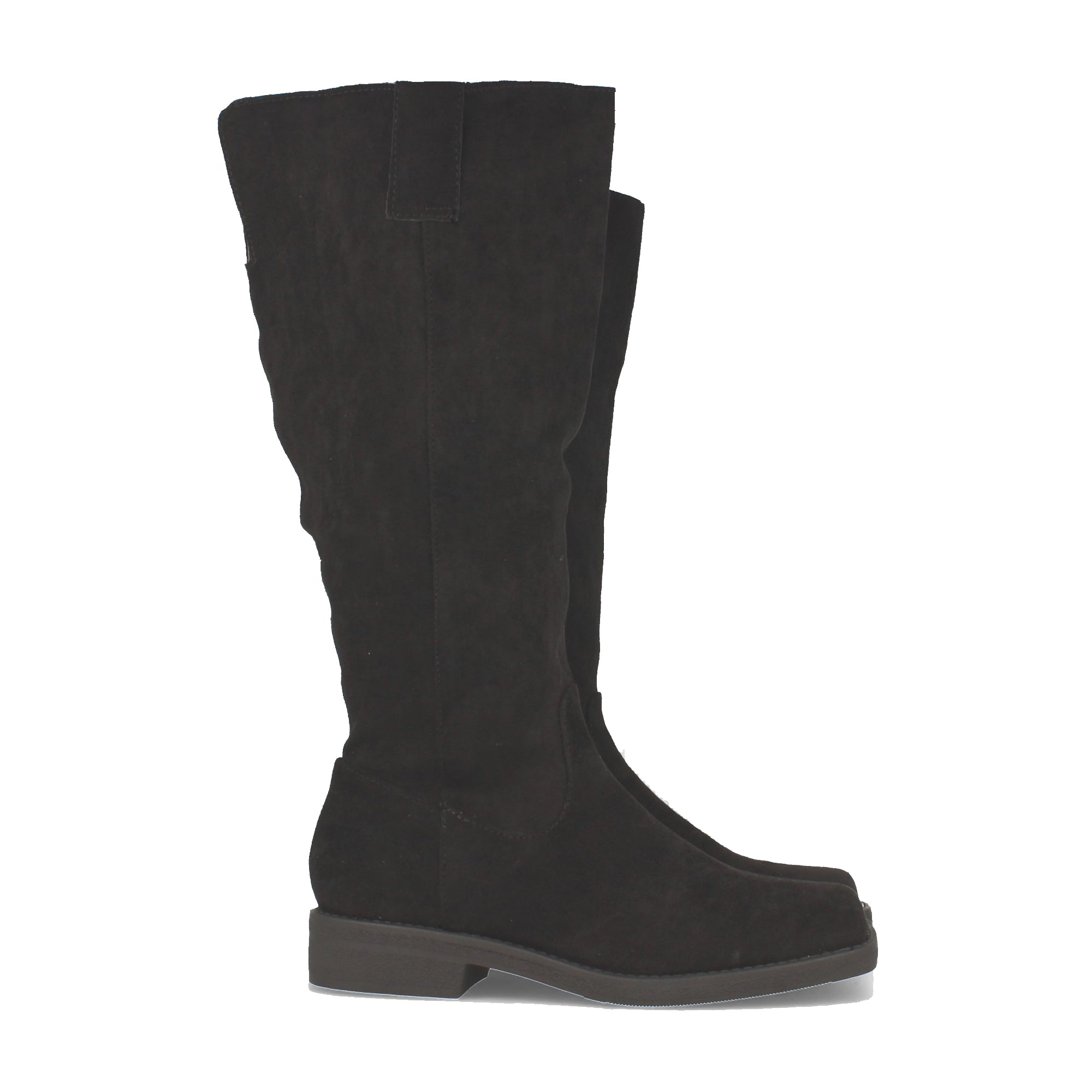 Bota Plana para Mujer Cómoda Estilo Casual con Estampado Liso y Cremallera