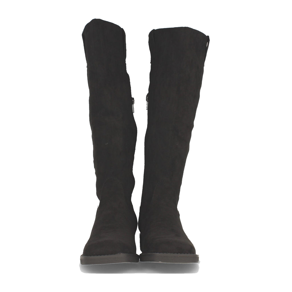 Bota Plana para Mujer Cómoda Estilo Casual con Estampado Liso y Cremallera