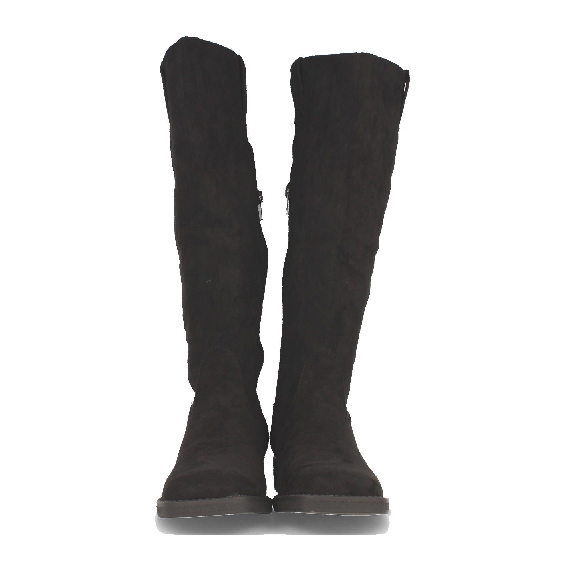 Bota Plana para Mujer Cómoda Estilo Casual con Estampado Liso y Cremallera