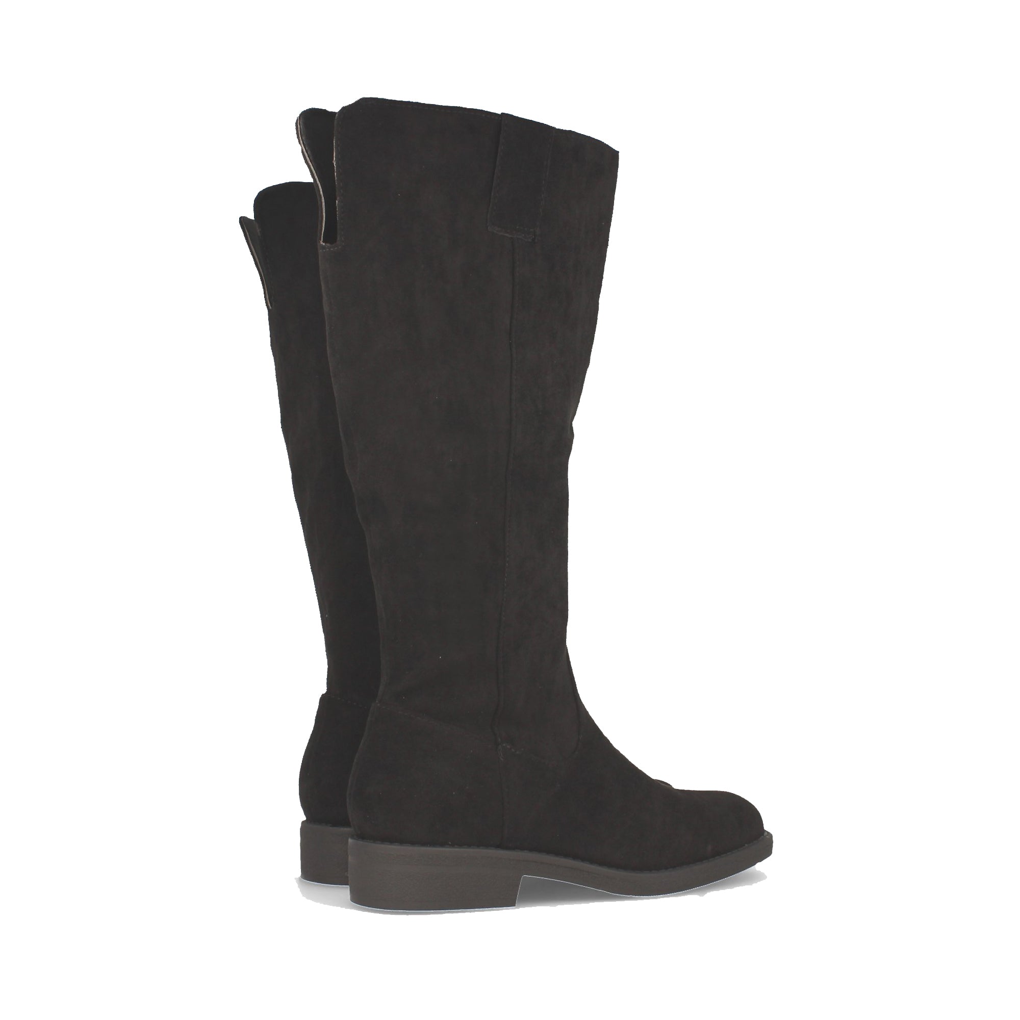 Bota Plana para Mujer Cómoda Estilo Casual con Estampado Liso y Cremallera
