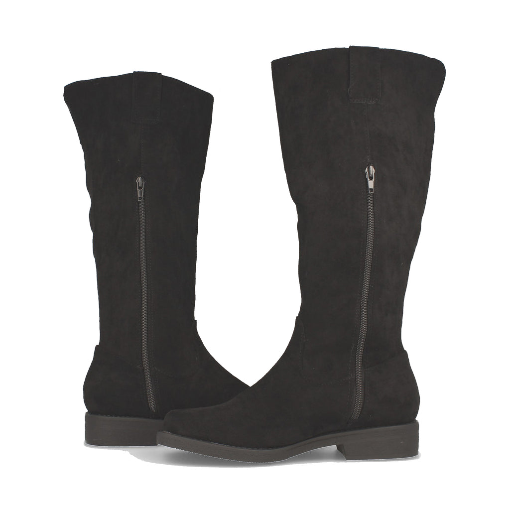 Bota Plana para Mujer Cómoda Estilo Casual con Estampado Liso y Cremallera