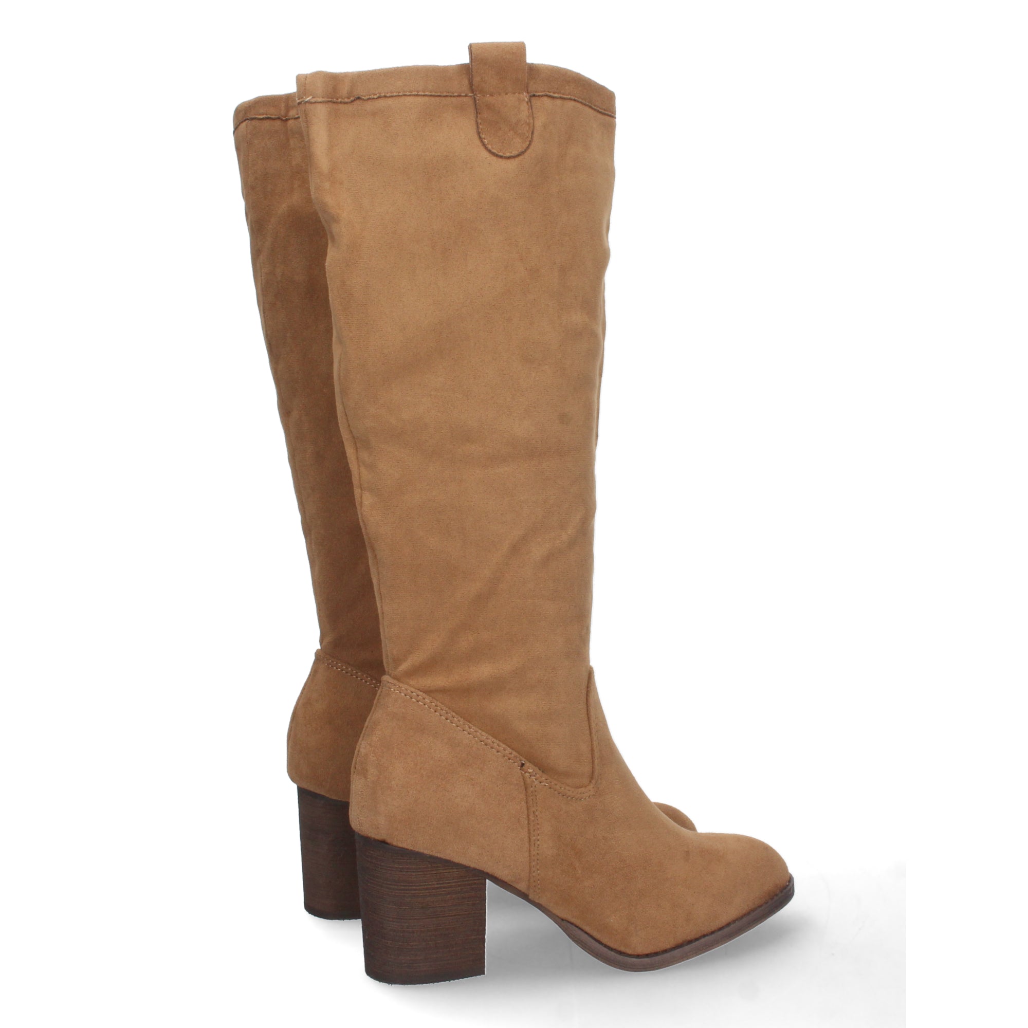 Bota de Tacón para Mujer Estilo Casual con Cremallera y Tira en la Caña