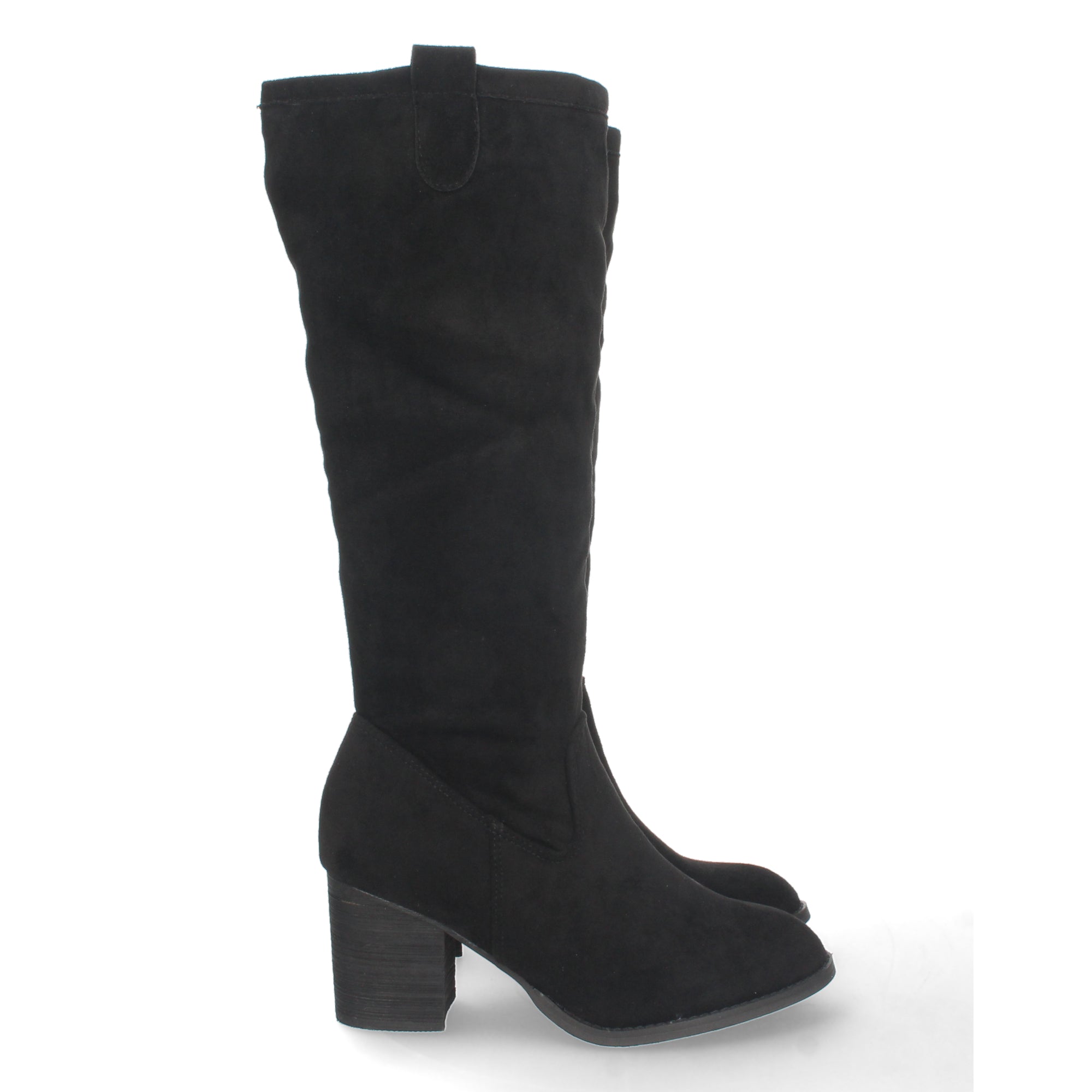 Bota de Tacón para Mujer Estilo Casual con Cremallera y Tira en la Caña