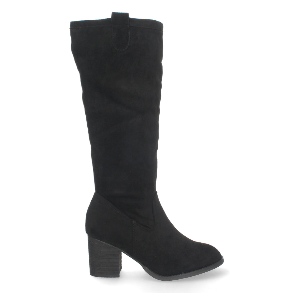 Bota de Tacón para Mujer Estilo Casual con Cremallera y Tira en la Caña