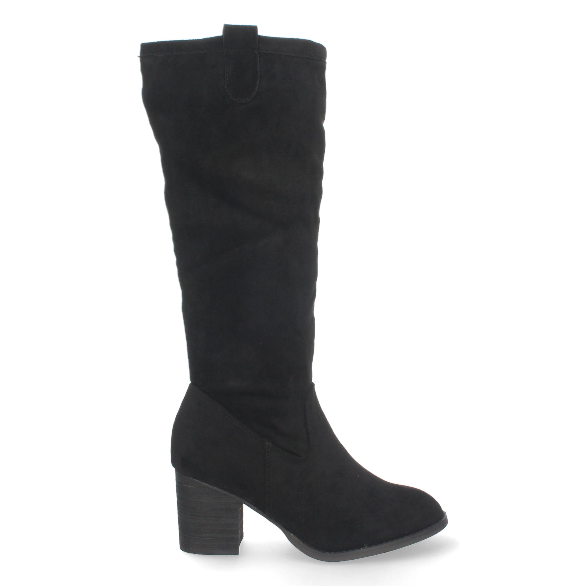 Bota de Tacón para Mujer Estilo Casual con Cremallera y Tira en la Caña