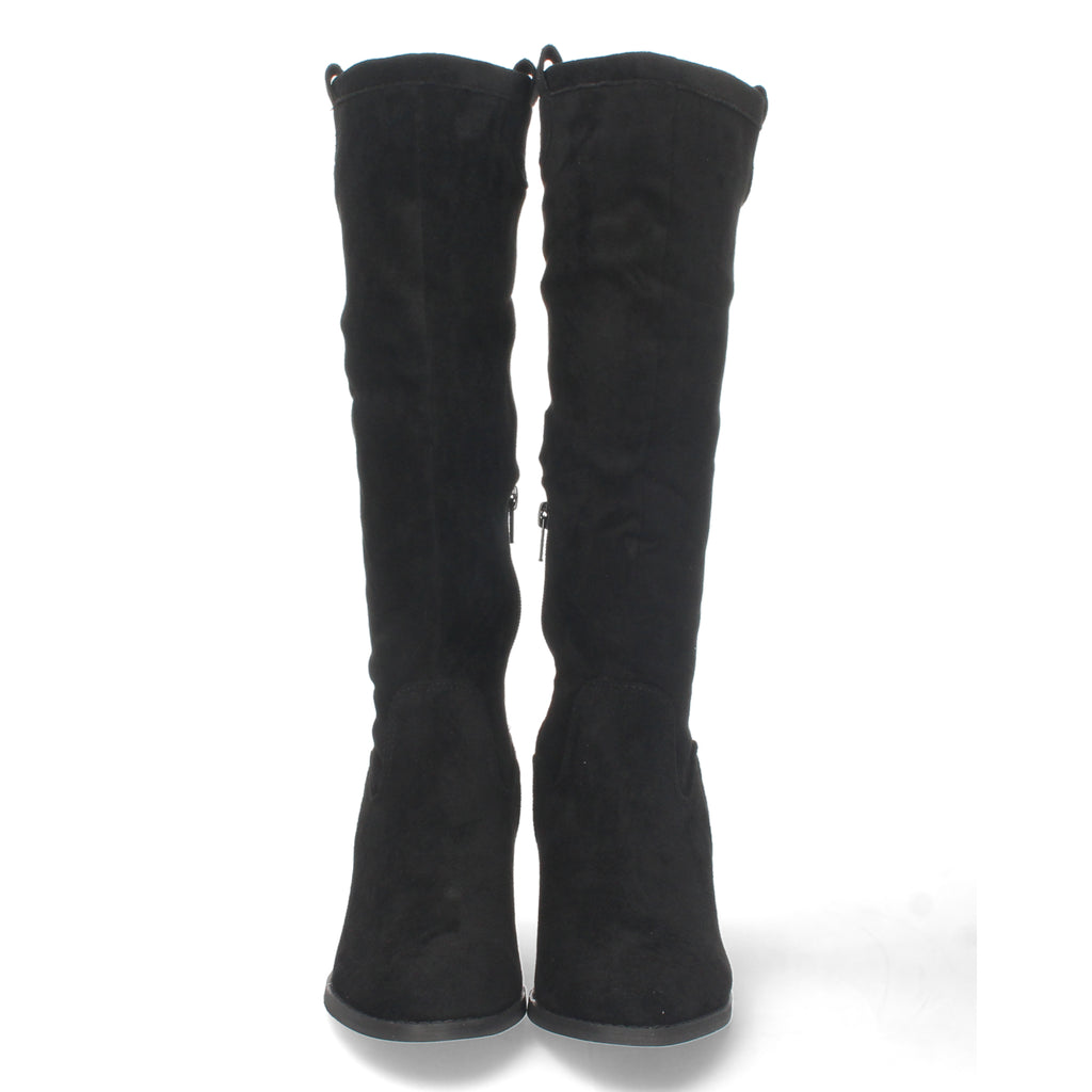 Bota de Tacón para Mujer Estilo Casual con Cremallera y Tira en la Caña