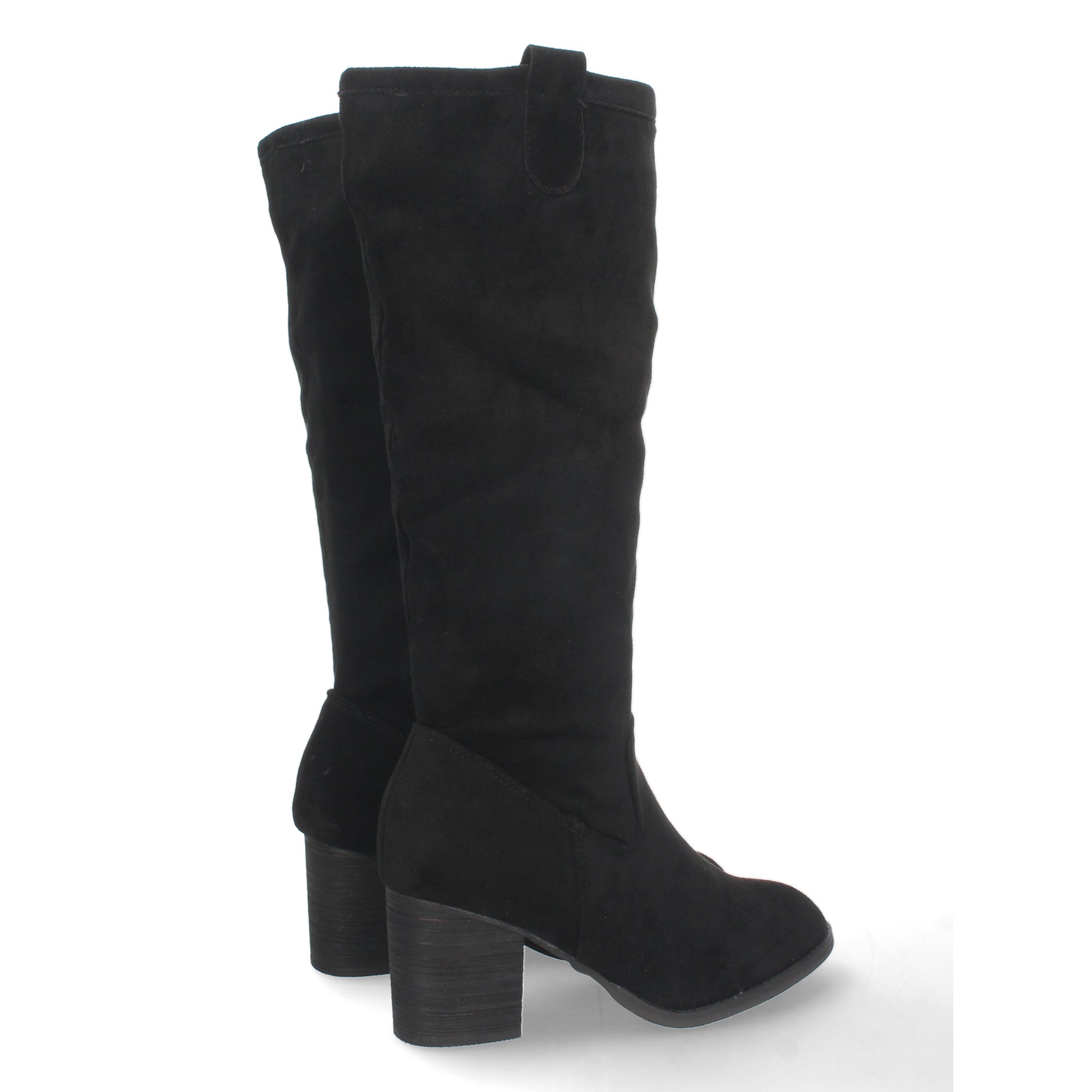 Bota de Tacón para Mujer Estilo Casual con Cremallera y Tira en la Caña