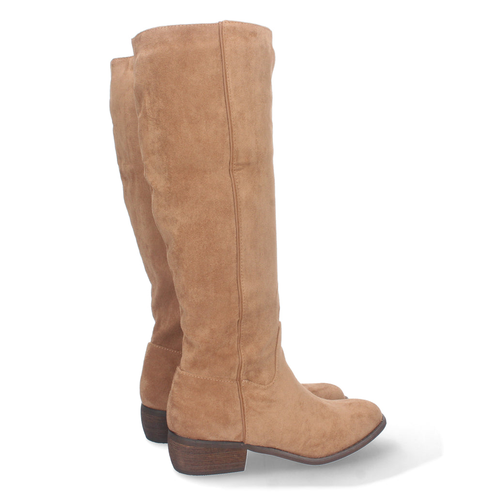 Bota de Tacón Bajo para Mujer Estampado Liso