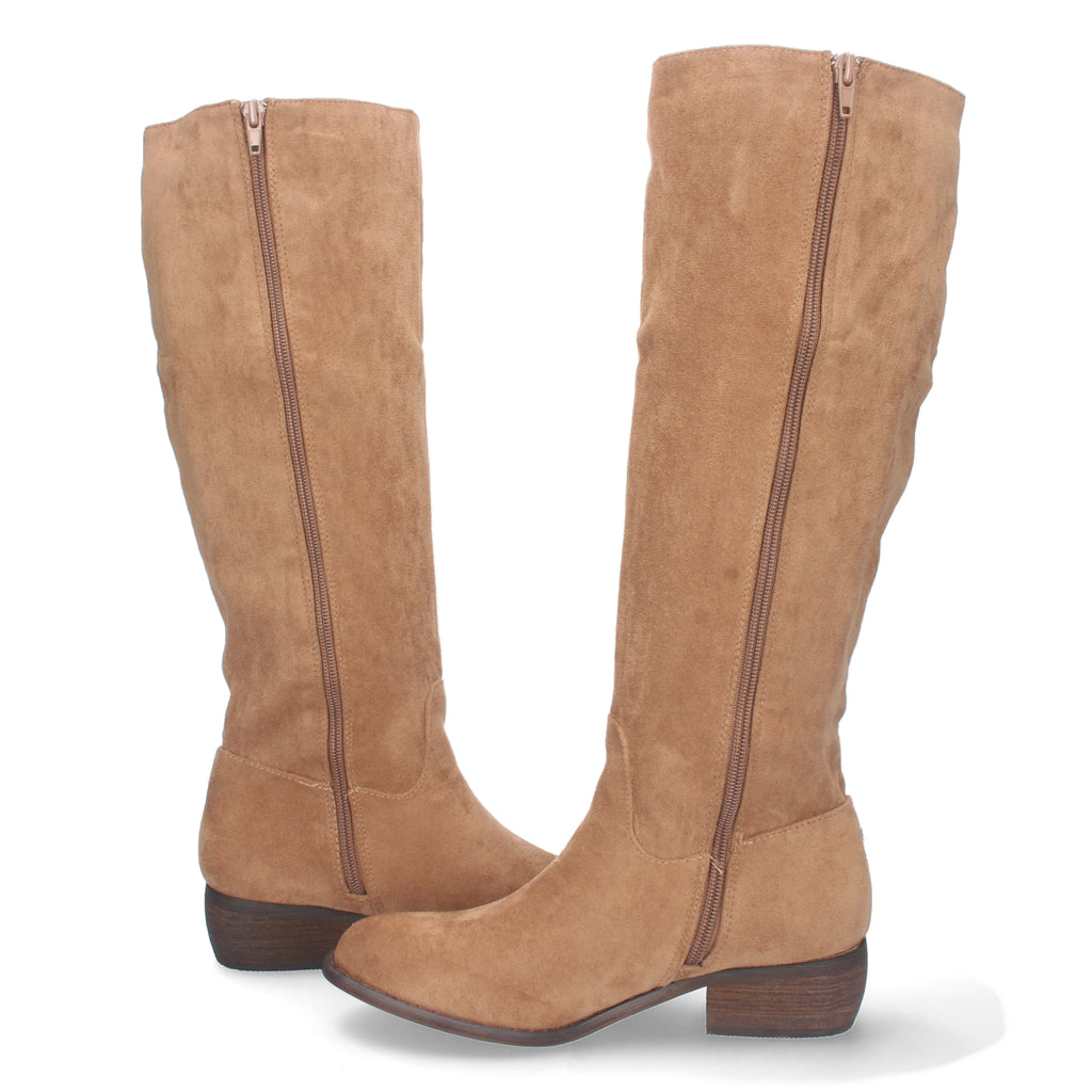 Bota de Tacón Bajo para Mujer Estampado Liso