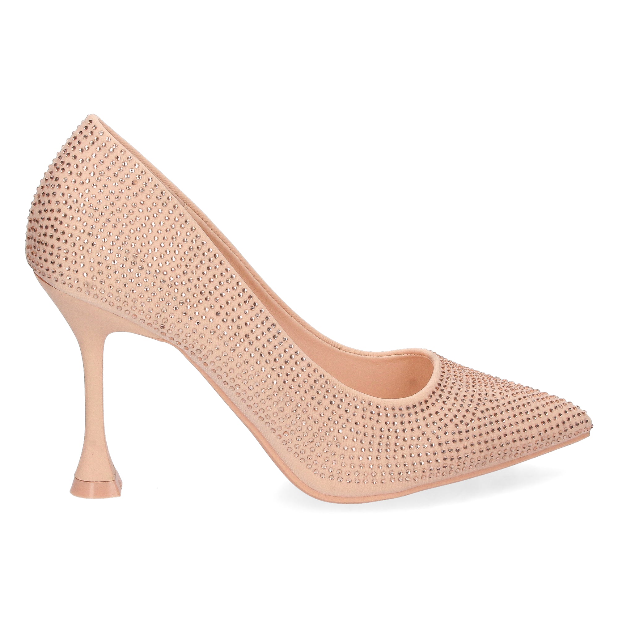 Zapato Champan de Salon y Strass con Tacón de Aguja Para Mujer