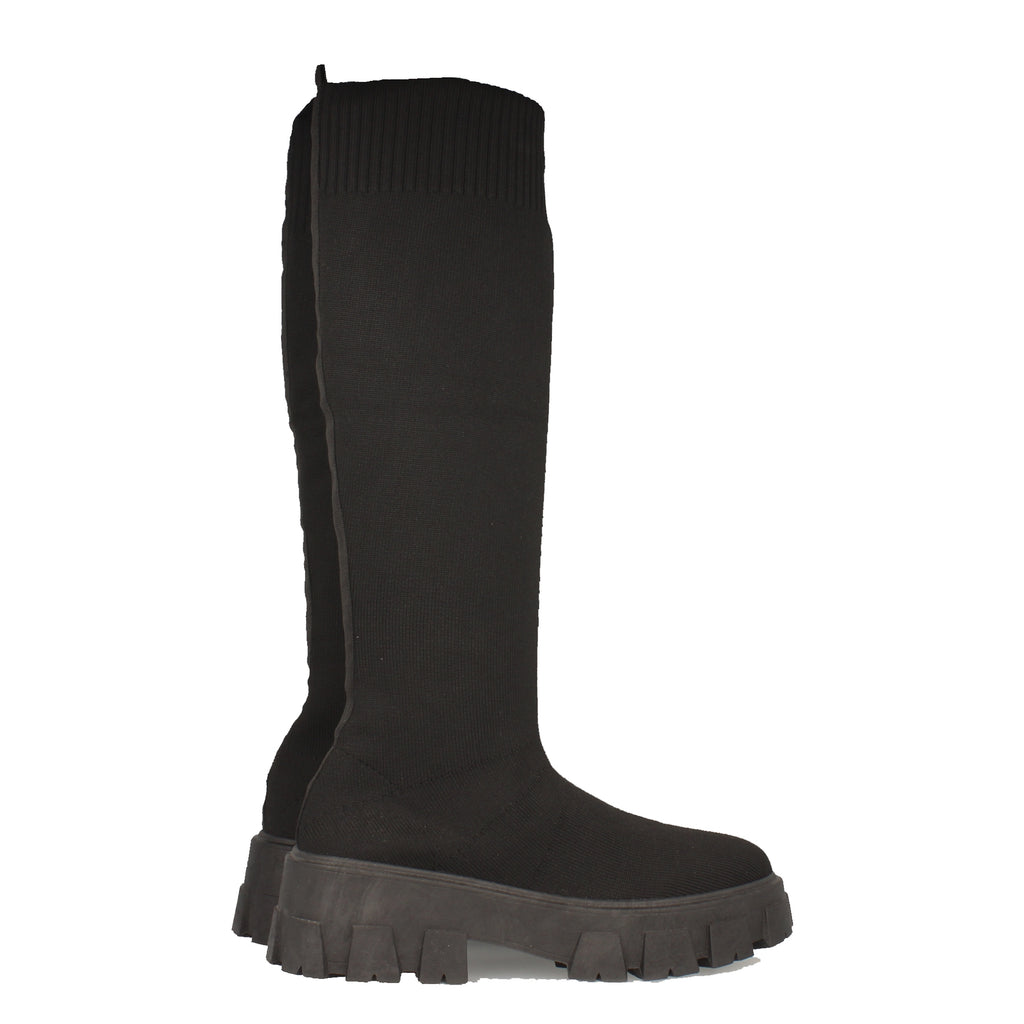 Bota de Plataforma para Mujer con Suela Dentada