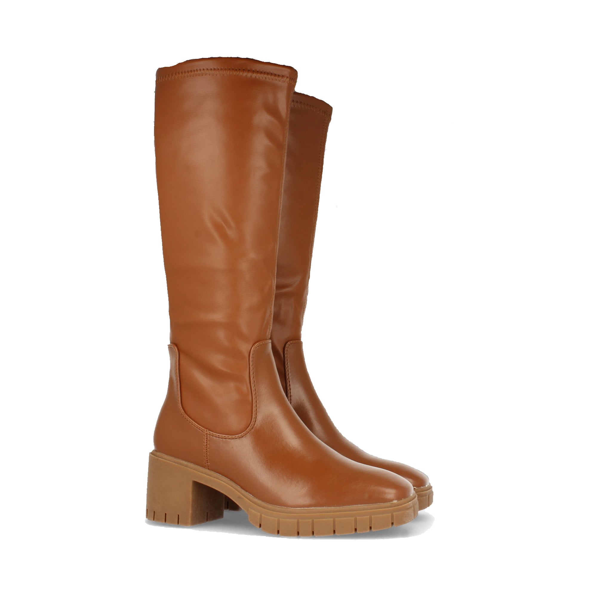 Bota de Tacón para Mujer con Estampado Liso