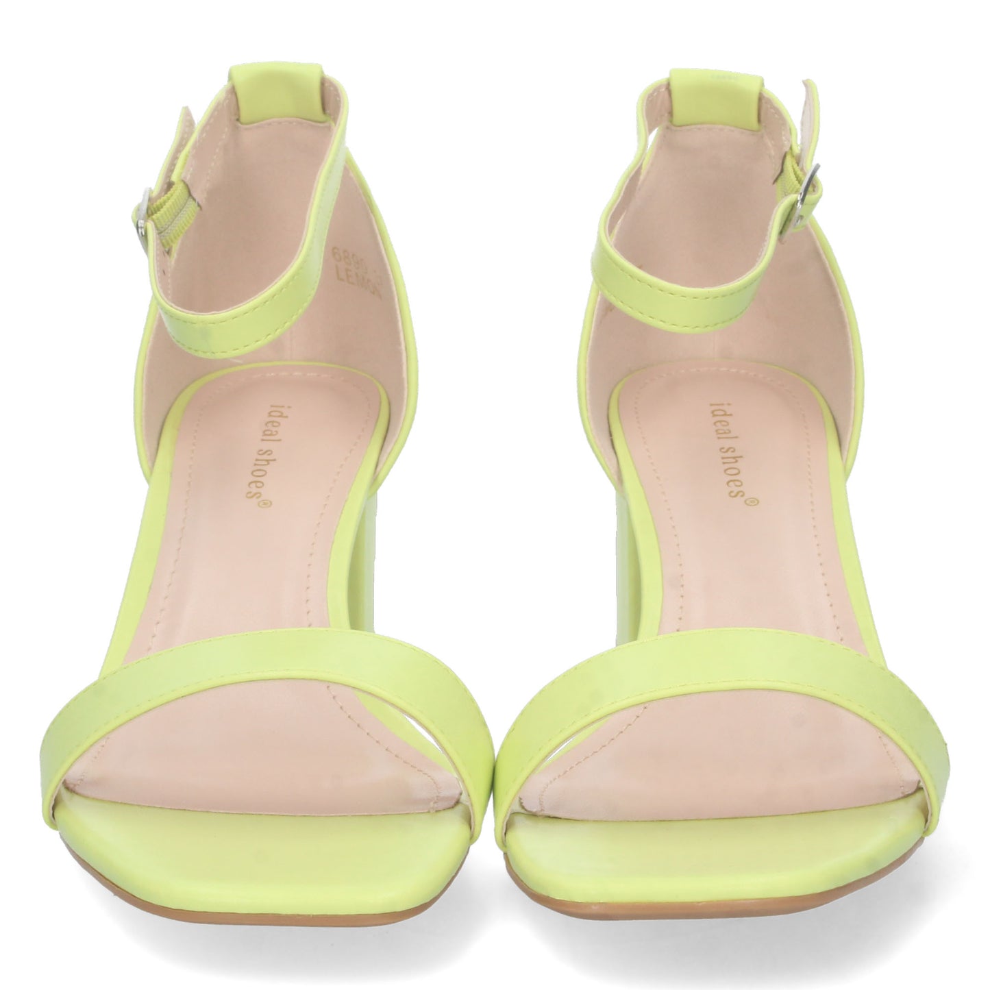 Cyrena Neon Strap – Sandalia Fosforito Ankle Strap de Tacón Cómodo con Pala Fina y Hebilla para Mujer