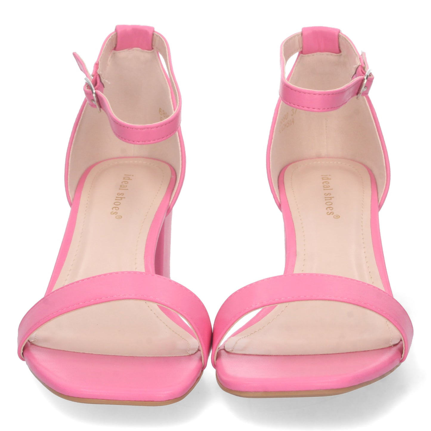 Cyrena Fuchsia Strap – Sandalia Fucsia Ankle Strap de Tacón Cómodo con Pala Fina y Hebilla para Mujer