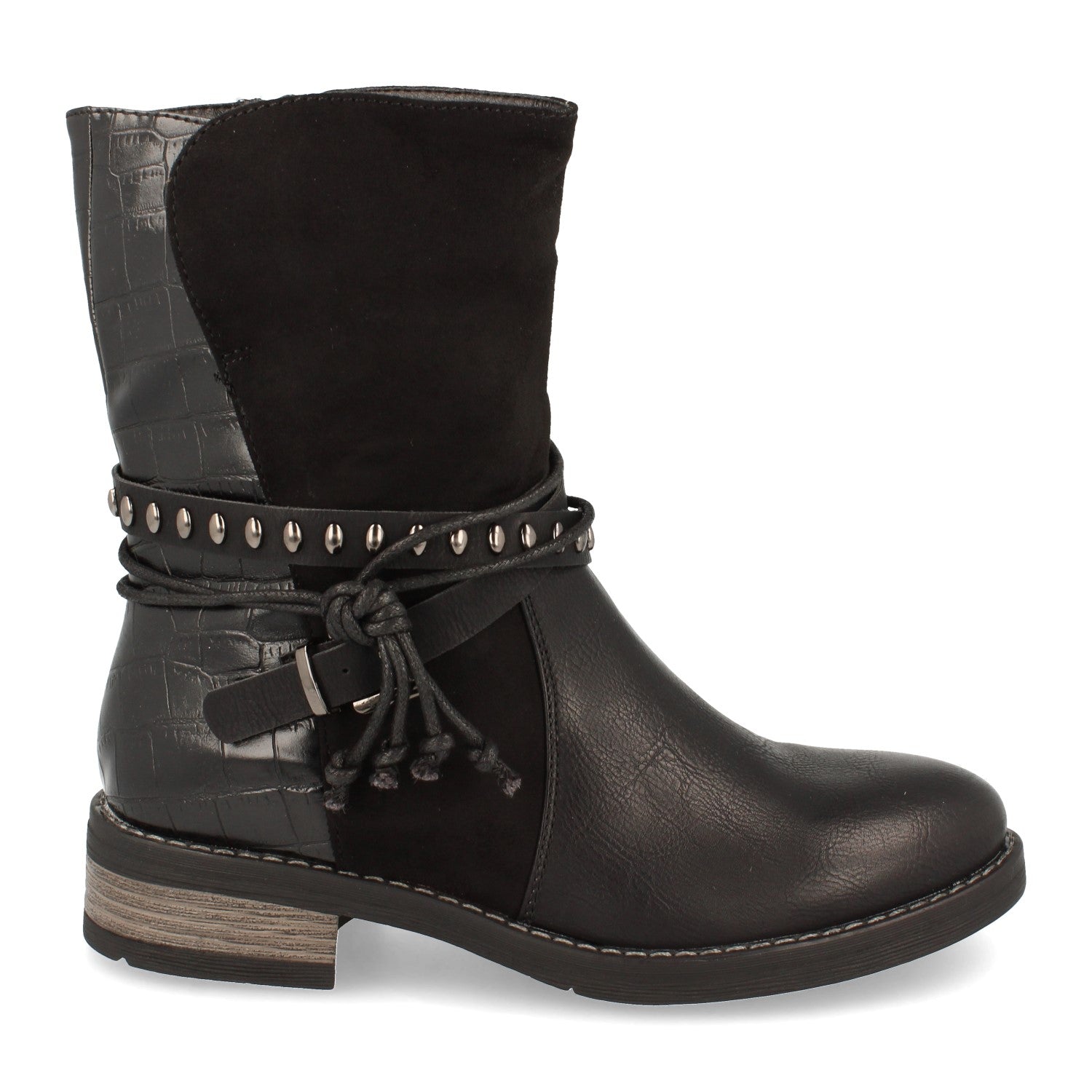 Botin Plano De Mujer Con Tachuelas