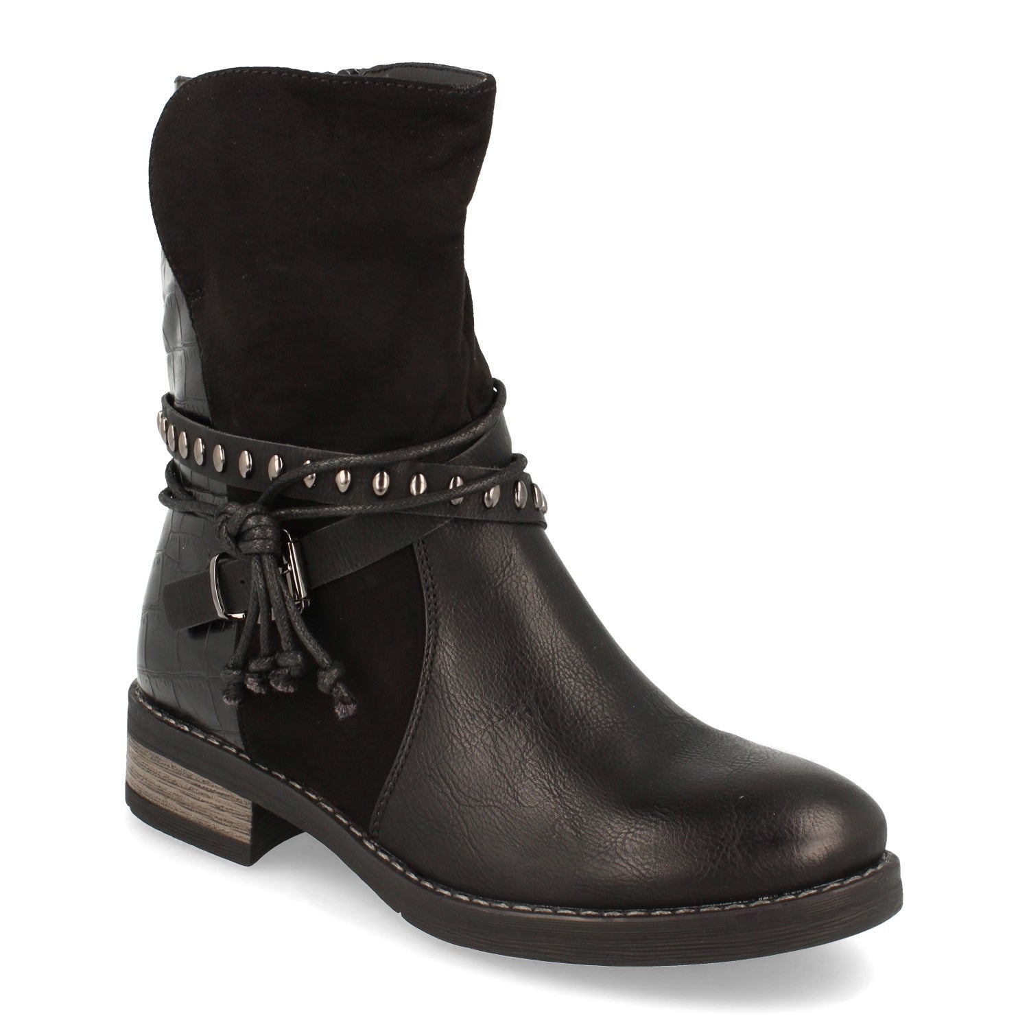 Botin Plano De Mujer Con Tachuelas