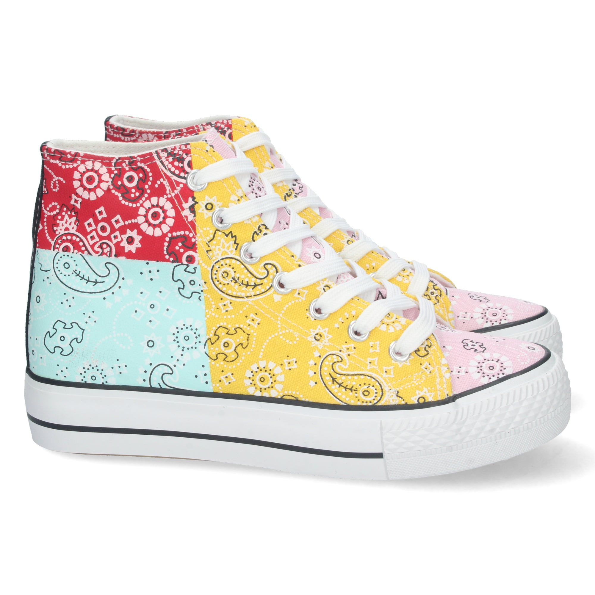 Zapatilla Bamba  Abotinada Multicolor Para Mujer