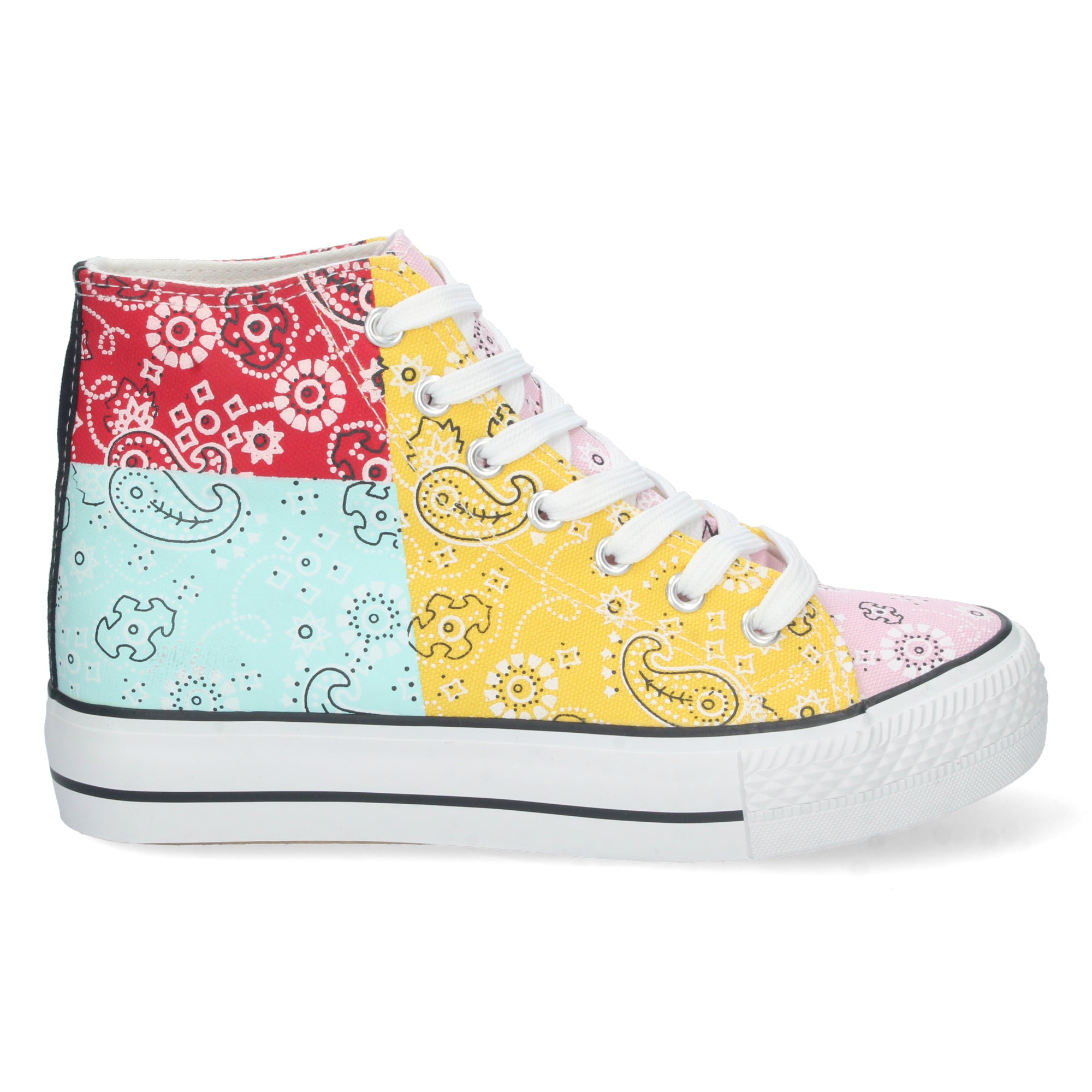 Zapatilla Bamba  Abotinada Multicolor Para Mujer