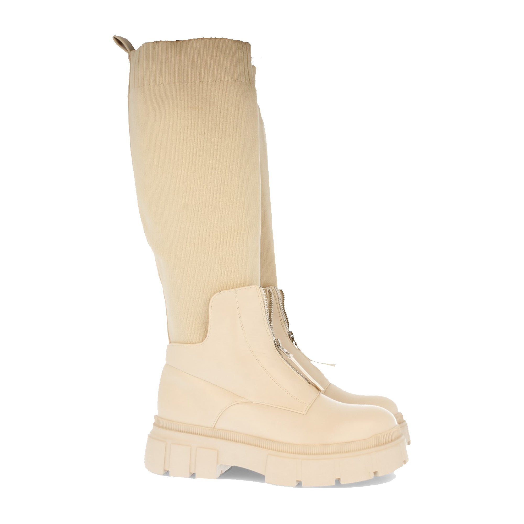 Bota de Plataforma con Caña Elástica para Mujer