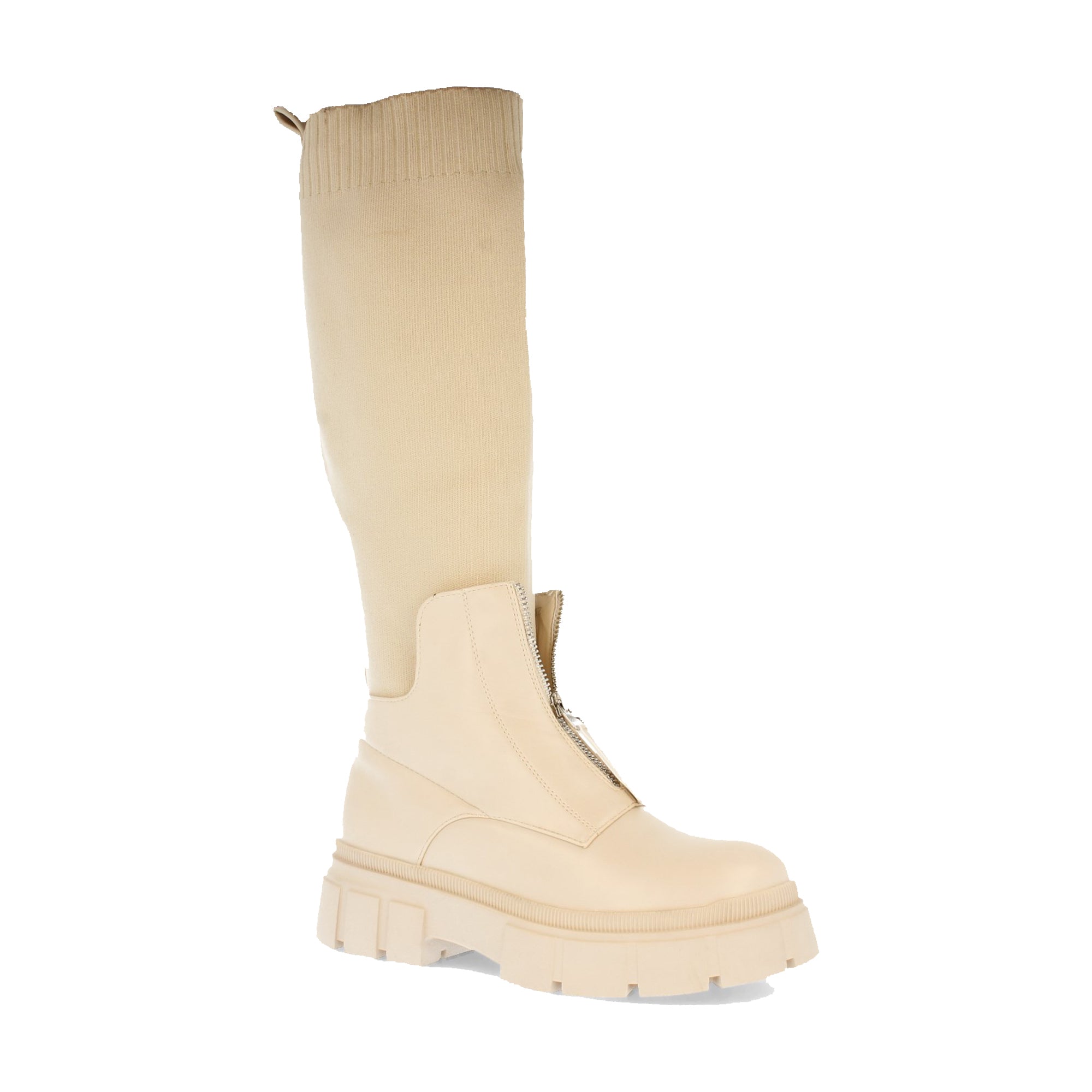 Bota de Plataforma con Caña Elástica para Mujer