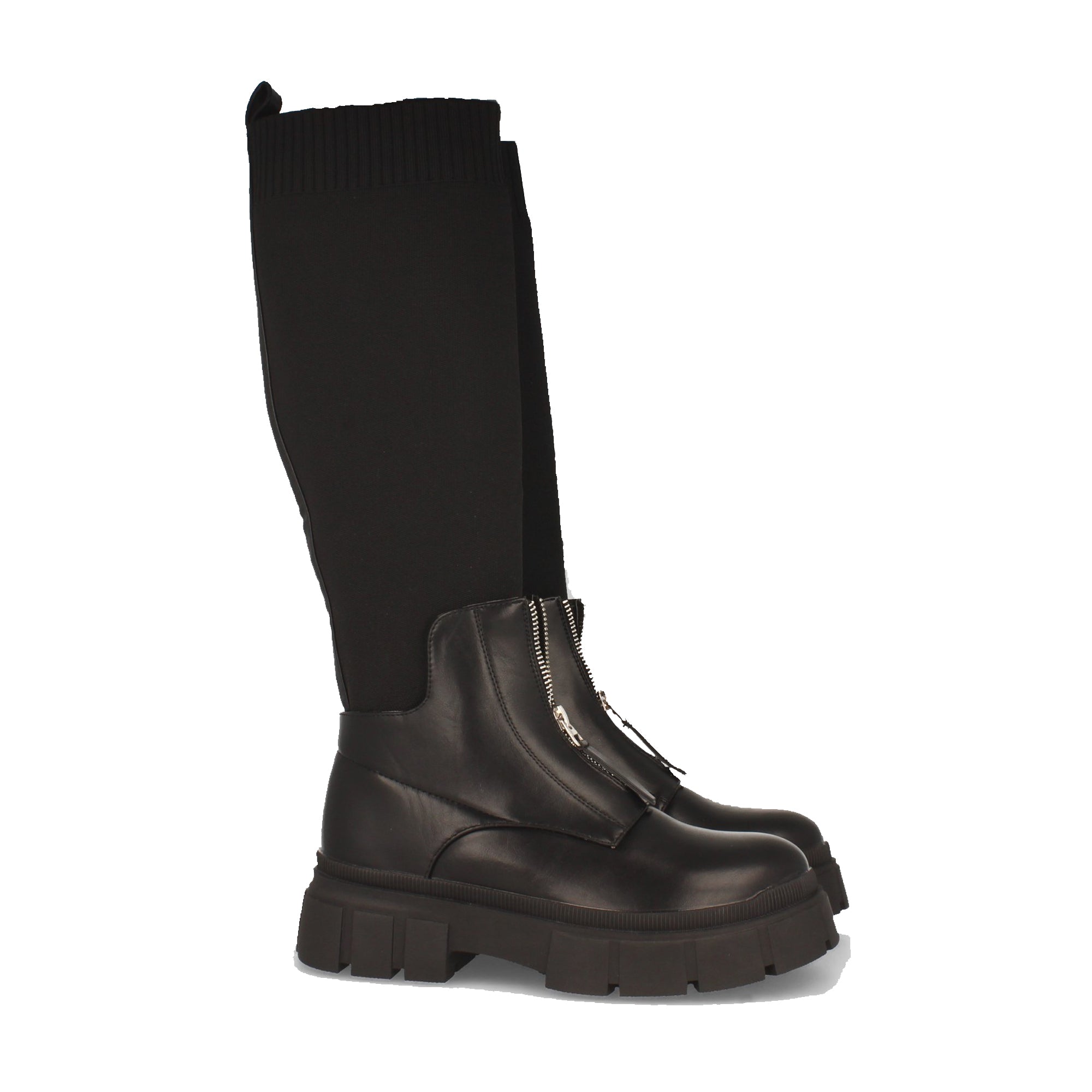 Bota de Plataforma con Caña Elástica para Mujer