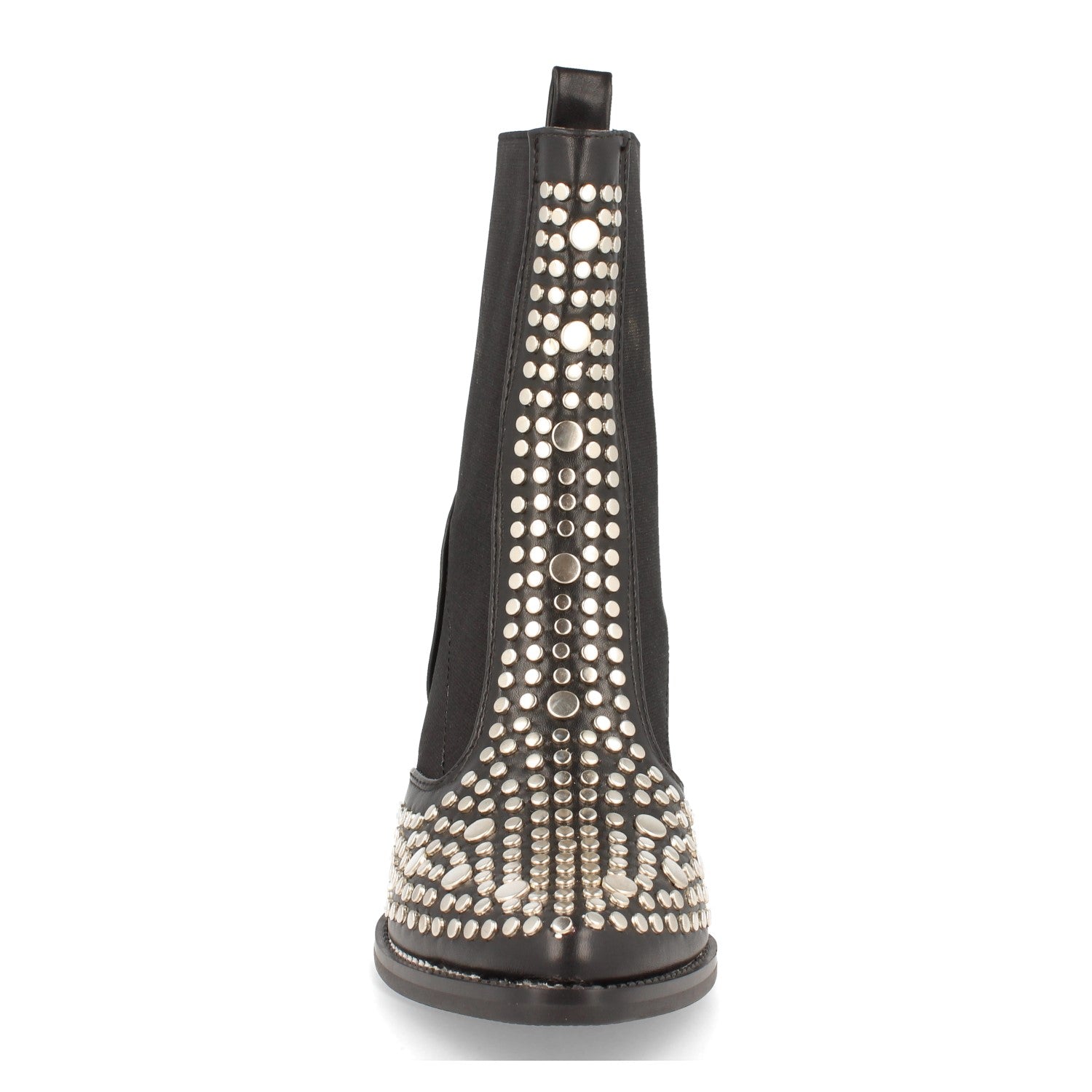 Botin De Mujer Con Tacon Y Con Tachuelas Metalicas