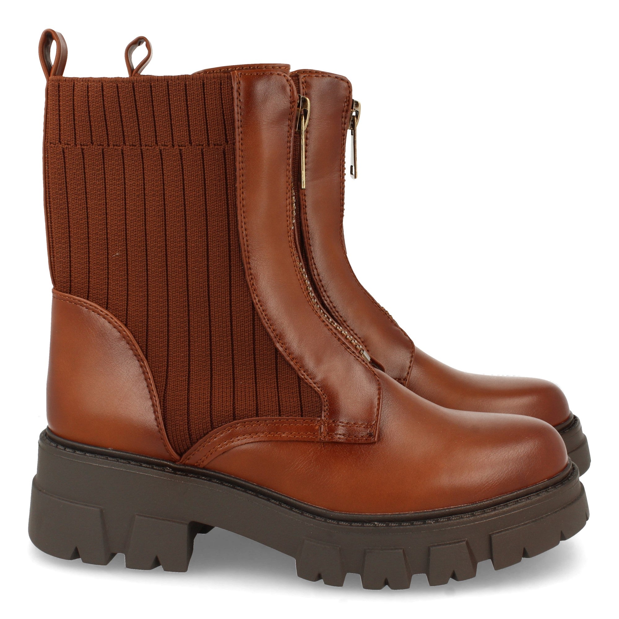 Botin De Plataforma Dentada  Para Mujer