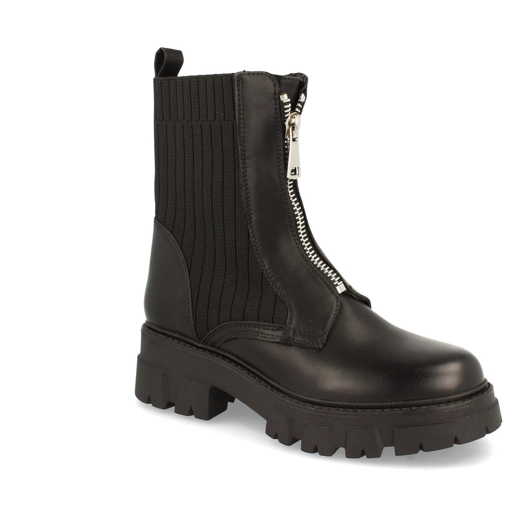 Botin De Plataforma Dentada  Para Mujer