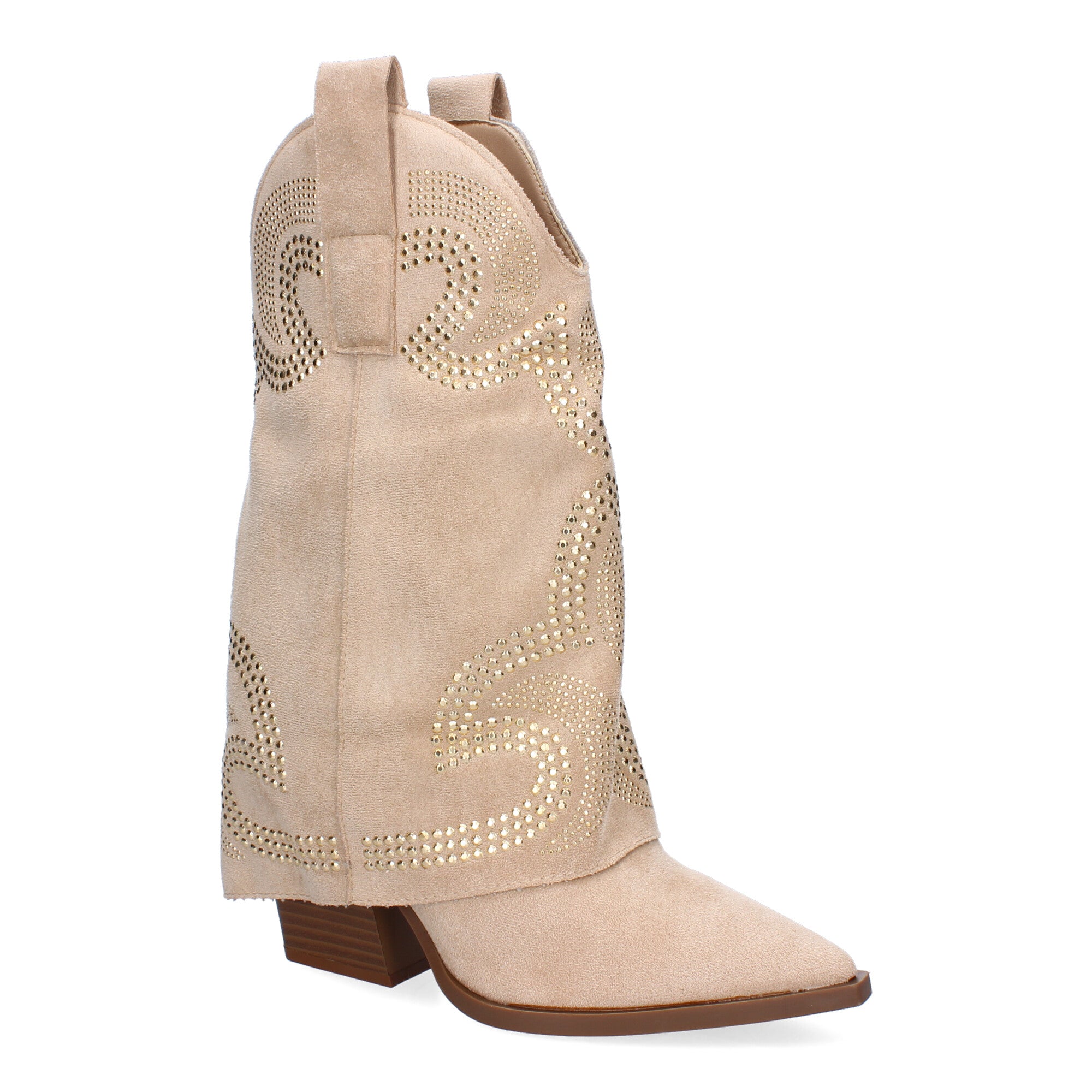 Botines De Tacón Cowboy Polaina Para Mujer