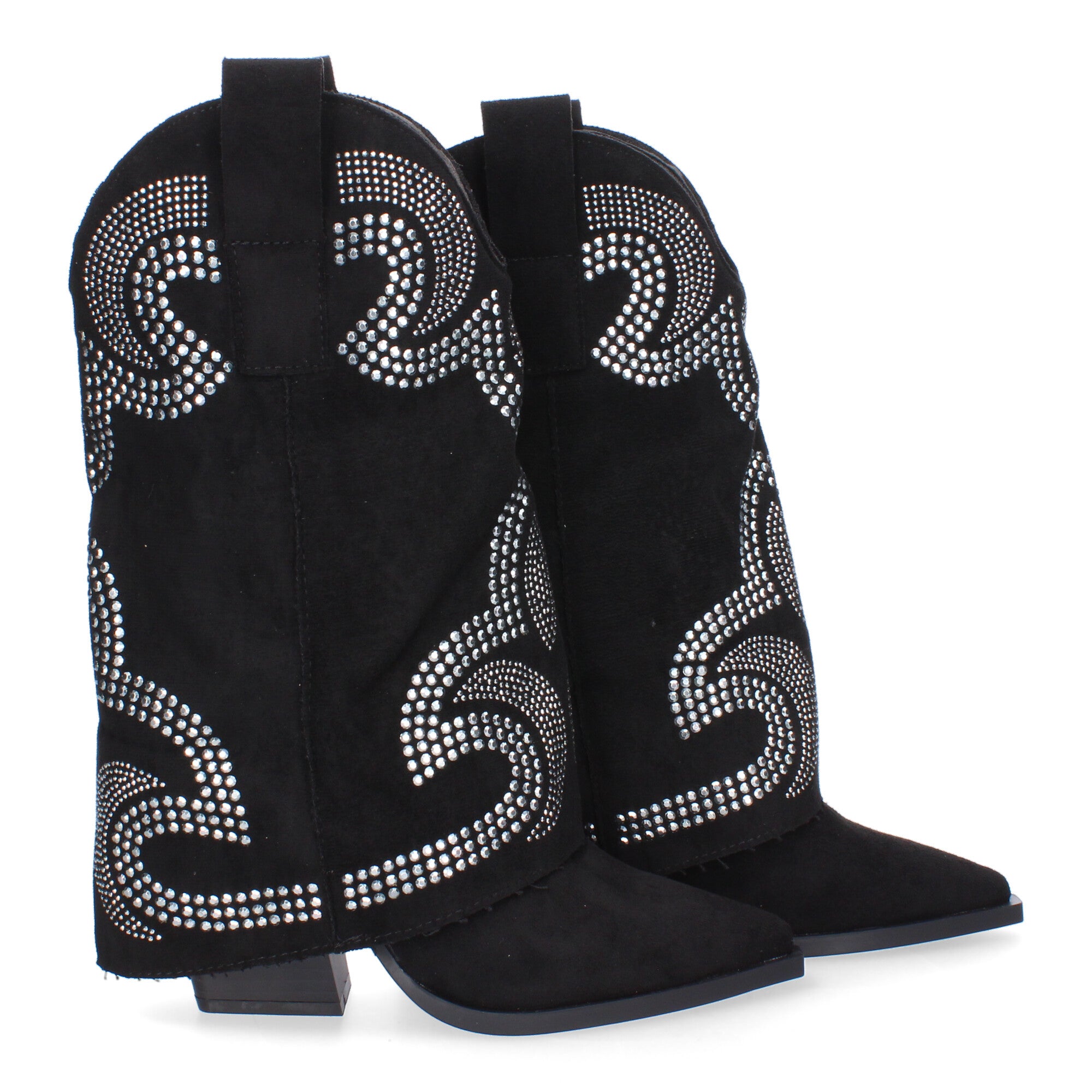 Botines De Tacón Cowboy Polaina Para Mujer
