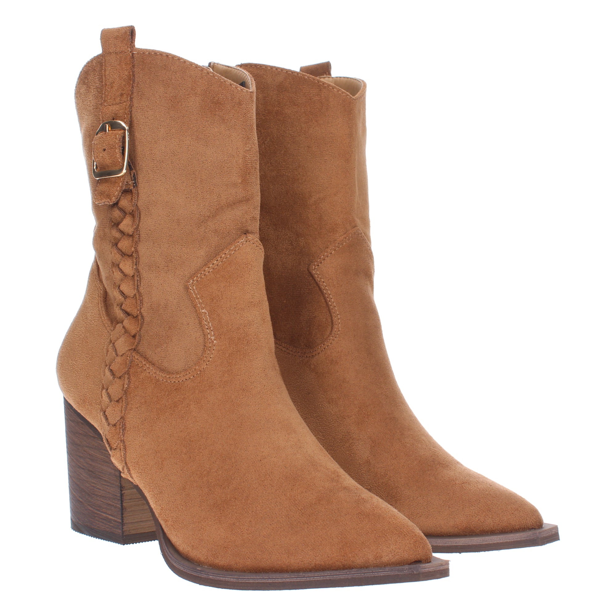 Botines Camperos  De Tacon Para Mujer