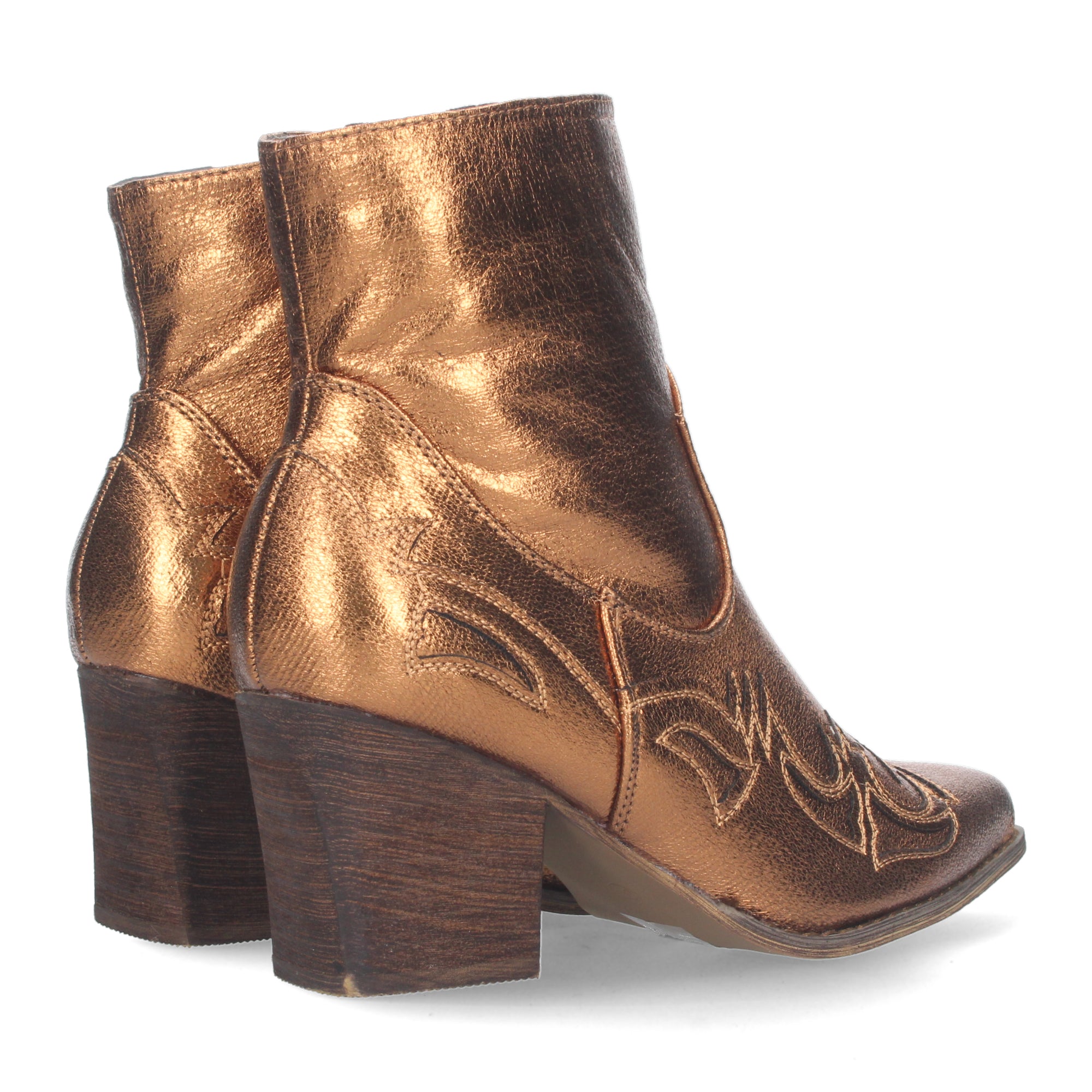 Botines Camperos Cowboy De Tacon Para Mujer