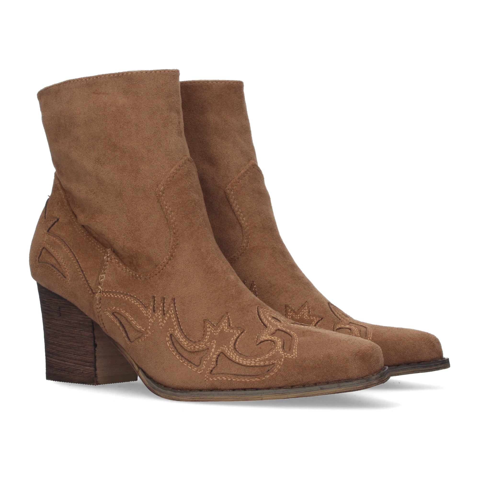 Botines Camperos Cowboy De Tacon Para Mujer