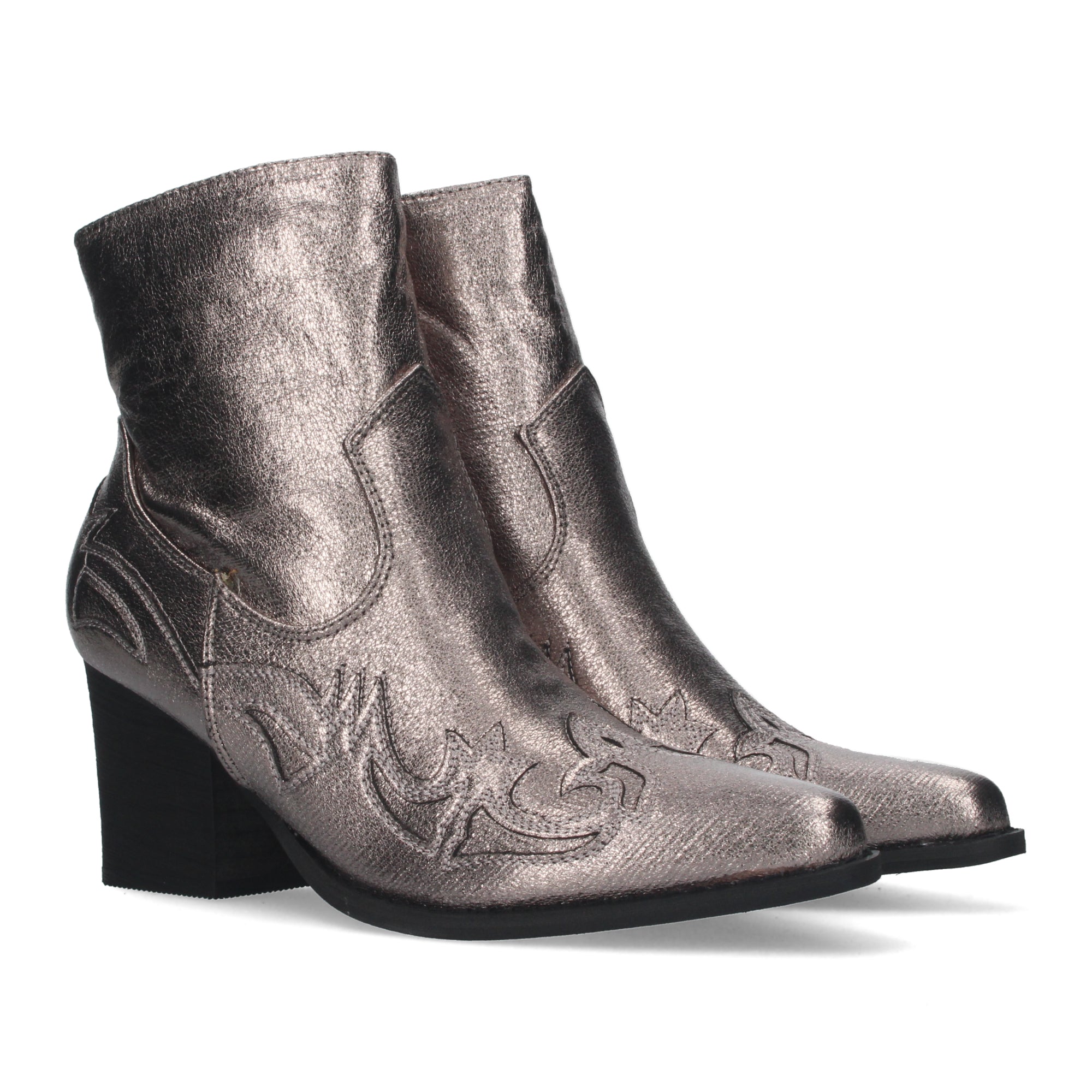 Botines Camperos Cowboy De Tacon Para Mujer