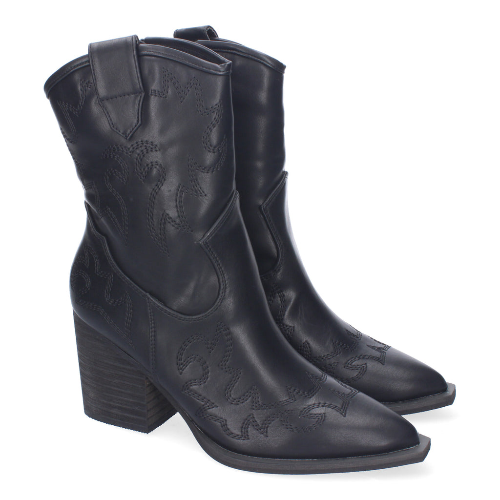 Botines Cowboy Elegantes  Para Mujer