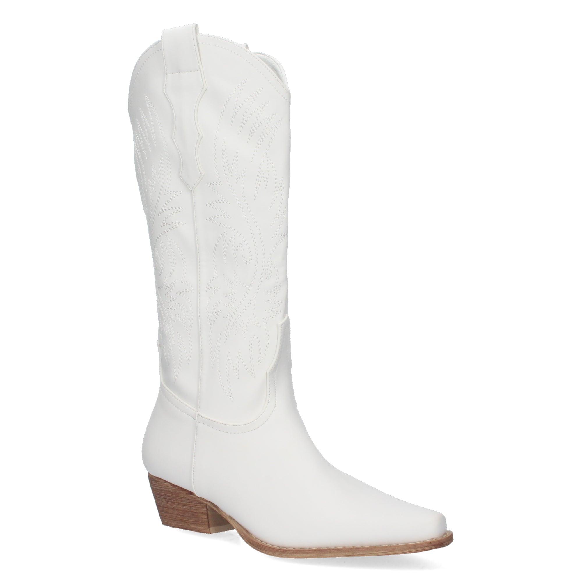 Bota Campera con Tacón y Bordados en la Caña para Mujer