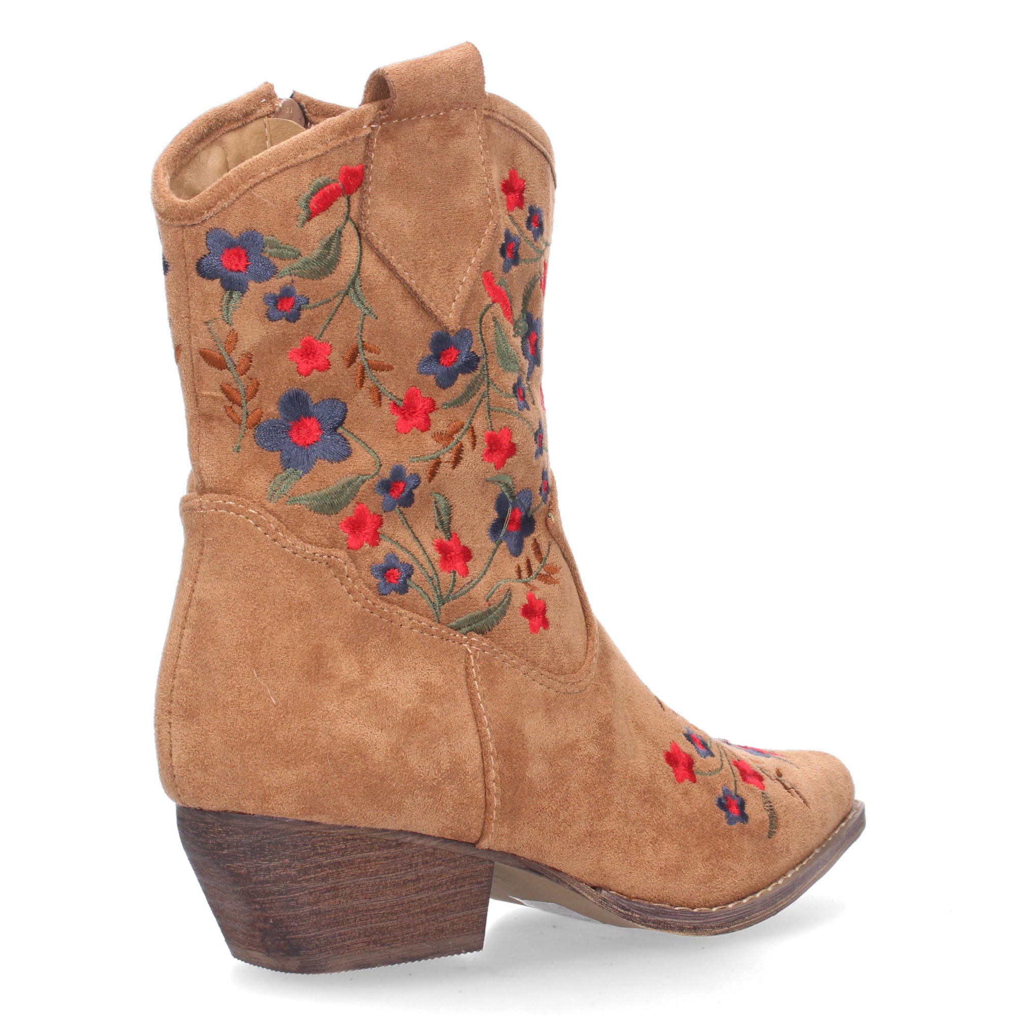 Botin Floral De Tacon Para Mujer