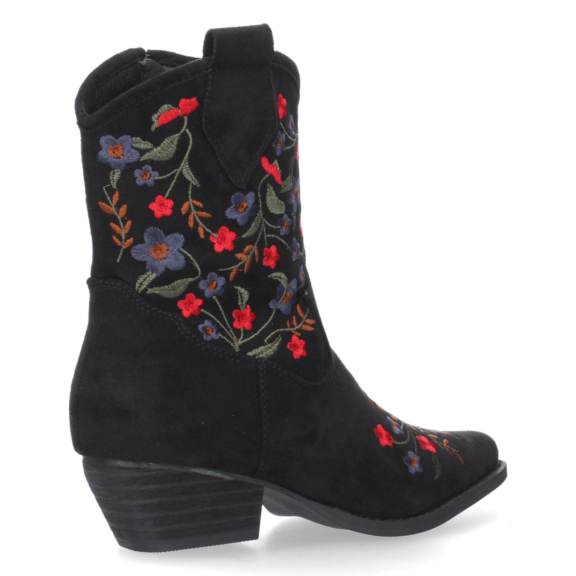 Botin Floral De Tacon Para Mujer