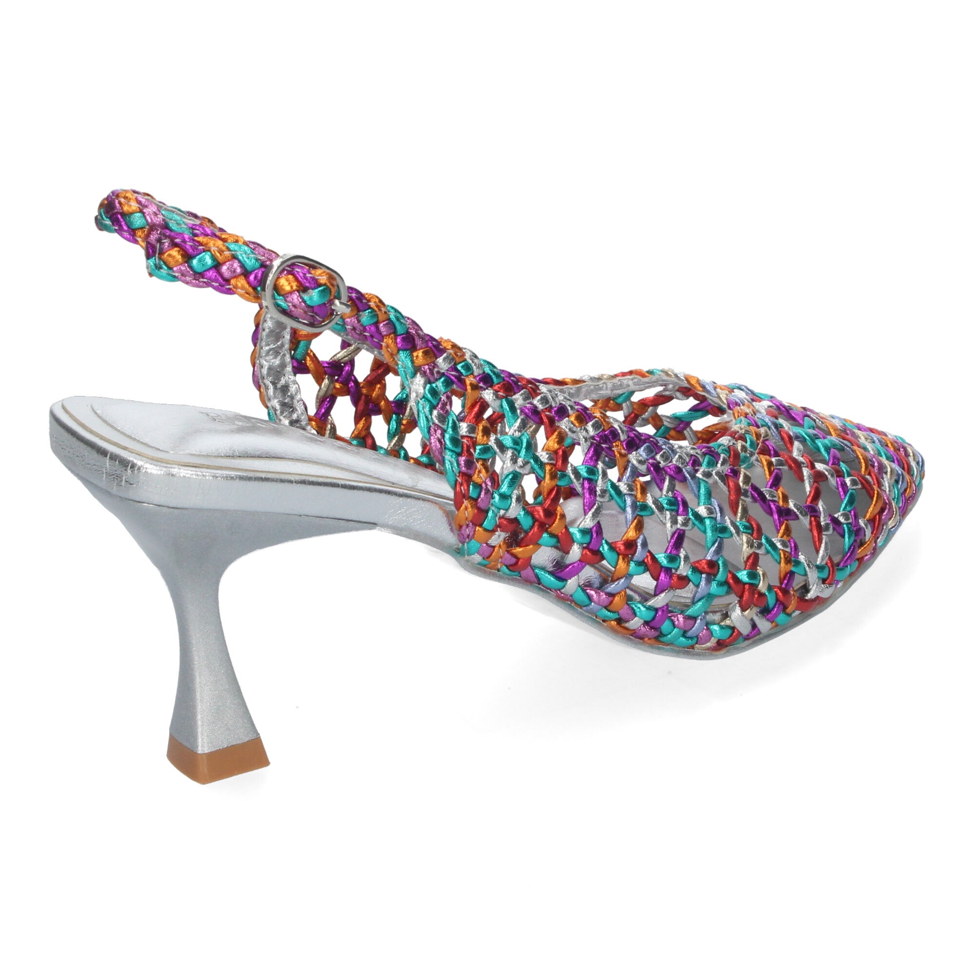 Zapato Multicolor de Salon de Tacon Y Punta Fina para Mujer