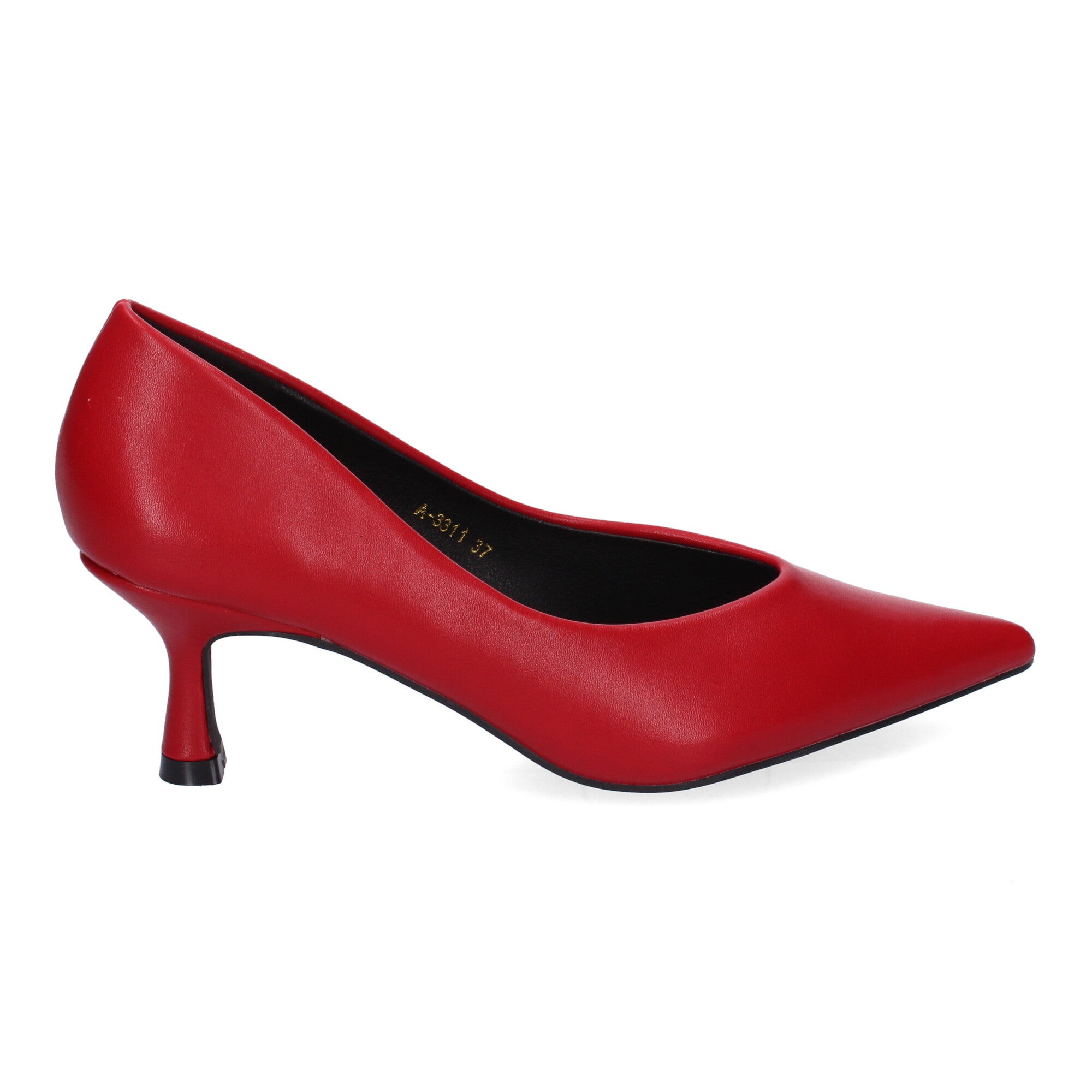 Zapato Rojo de Salon de Tacon Y Punta Fina para Mujer