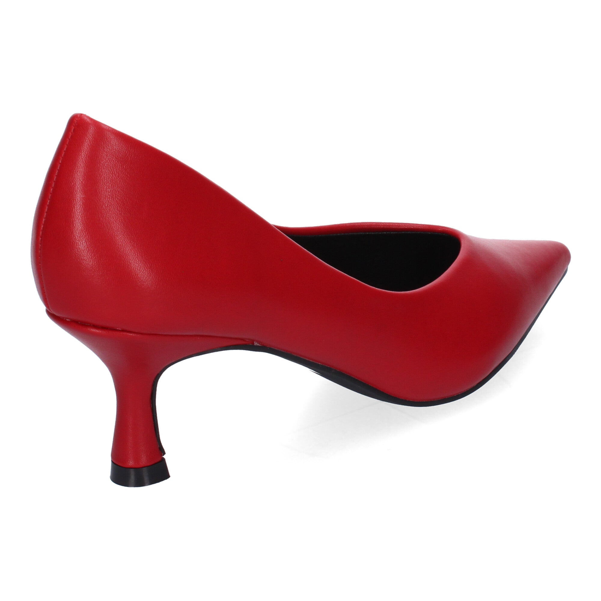 Zapato Rojo de Salon de Tacon Y Punta Fina para Mujer