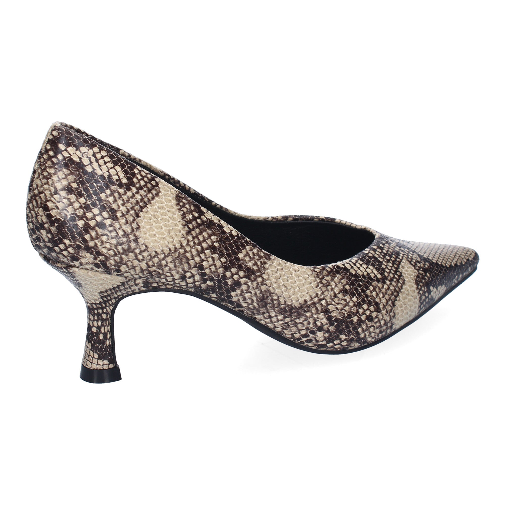 Zapato Serpiente de Salon Elegante de Tacon Bajo Y Punta Fina para Mujer