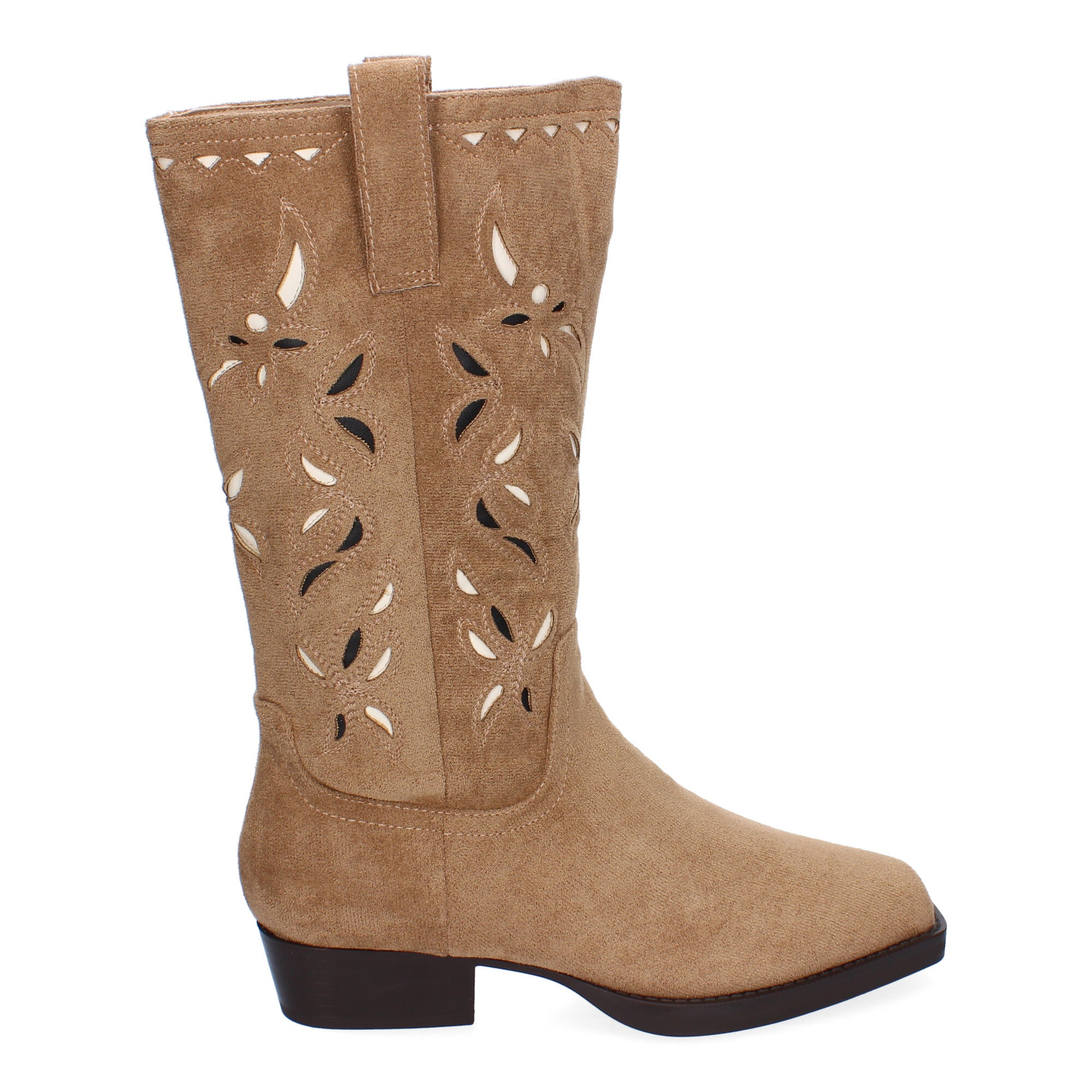Bota Campera de Mujer con Adornos en la Caña, Cómoda y Elegante